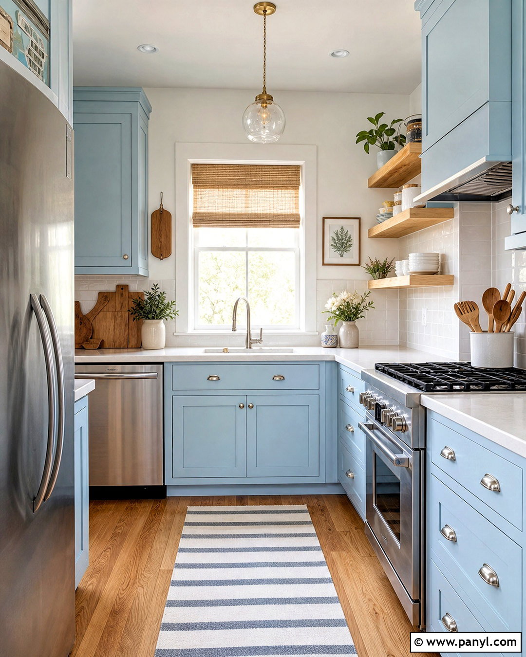Light Blue Shaker Kitchen - 20 small blue kitchen ideas