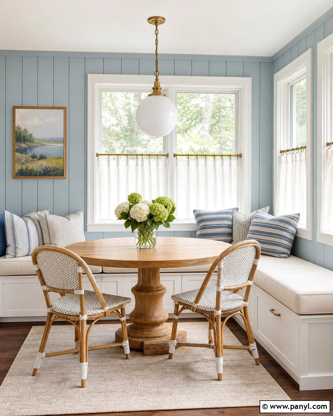 Light Blue Shiplap Breakfast Nook - 20 Light Blue Shiplap Ideas