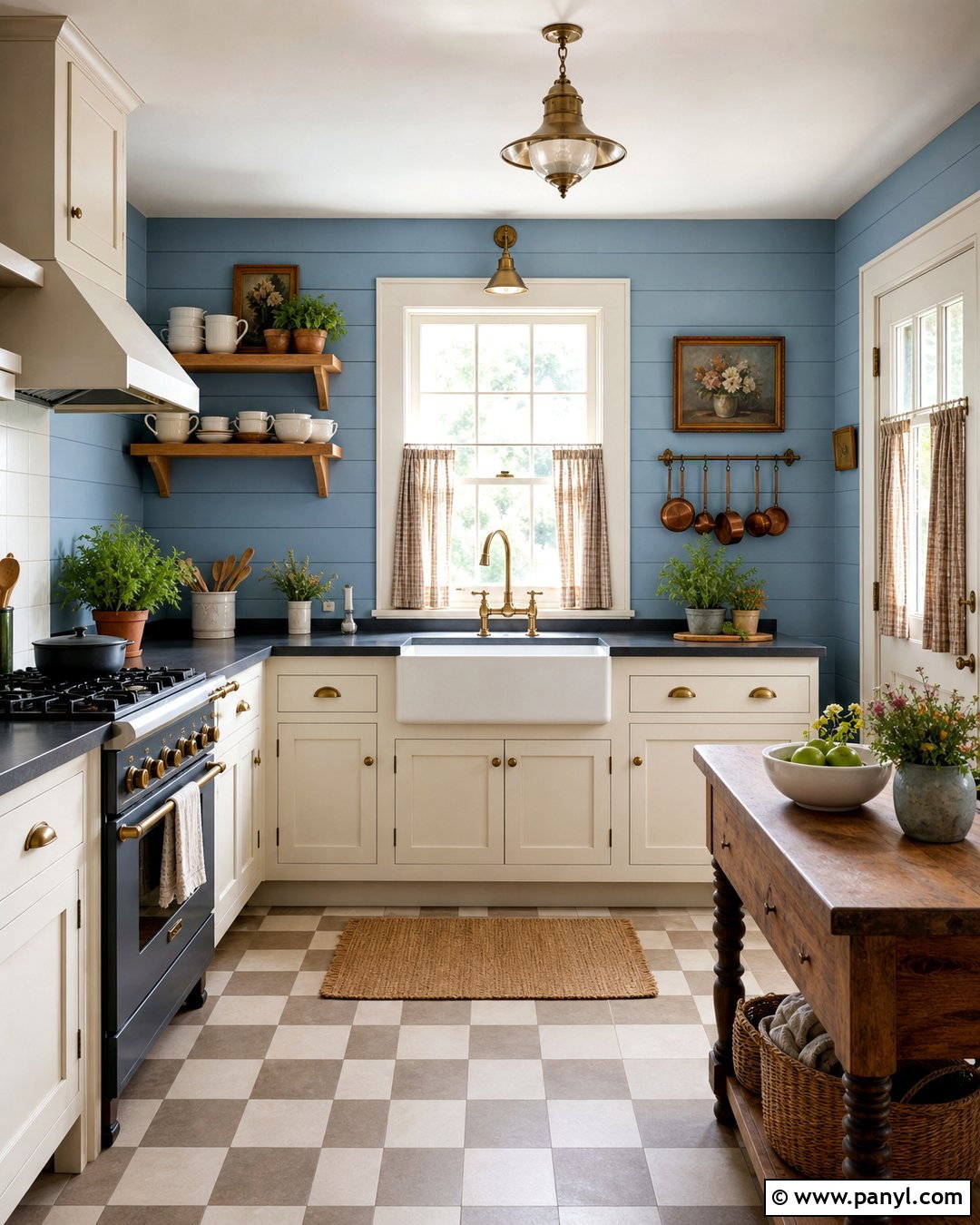 Light Blue Shiplap Cottage Kitchen - 20 Light Blue Shiplap Ideas