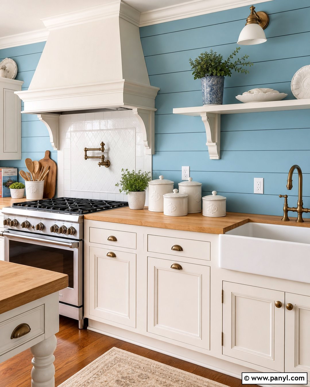 Light Blue Shiplap Kitchen Backsplash - 20 Light Blue Shiplap Ideas