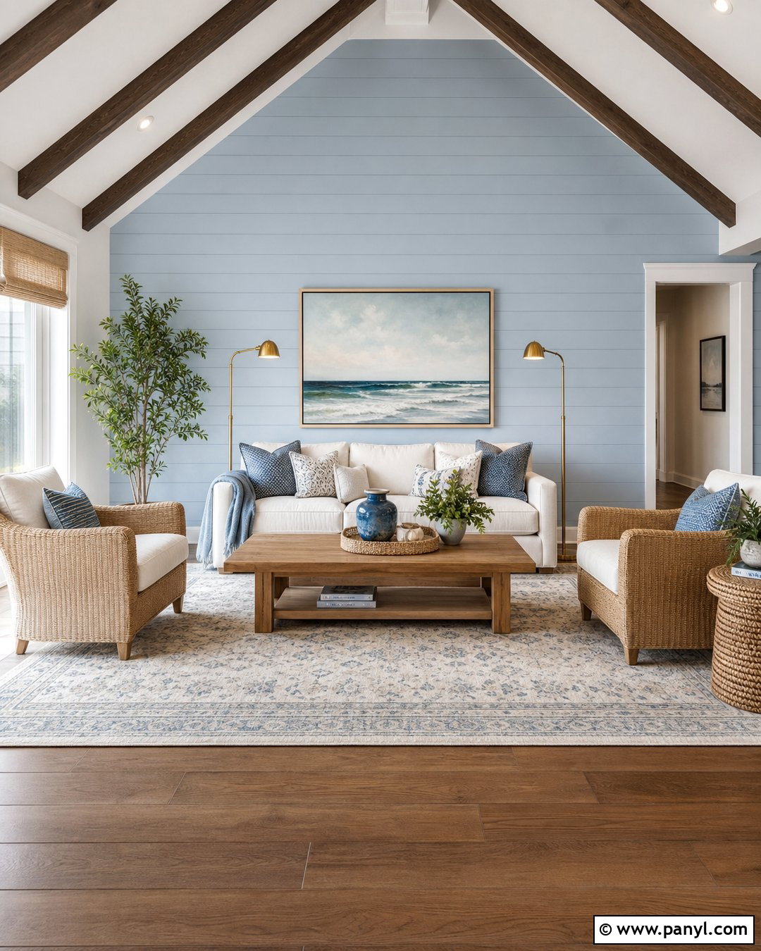 Light Blue Shiplap Living Room - 20 Light Blue Shiplap Ideas