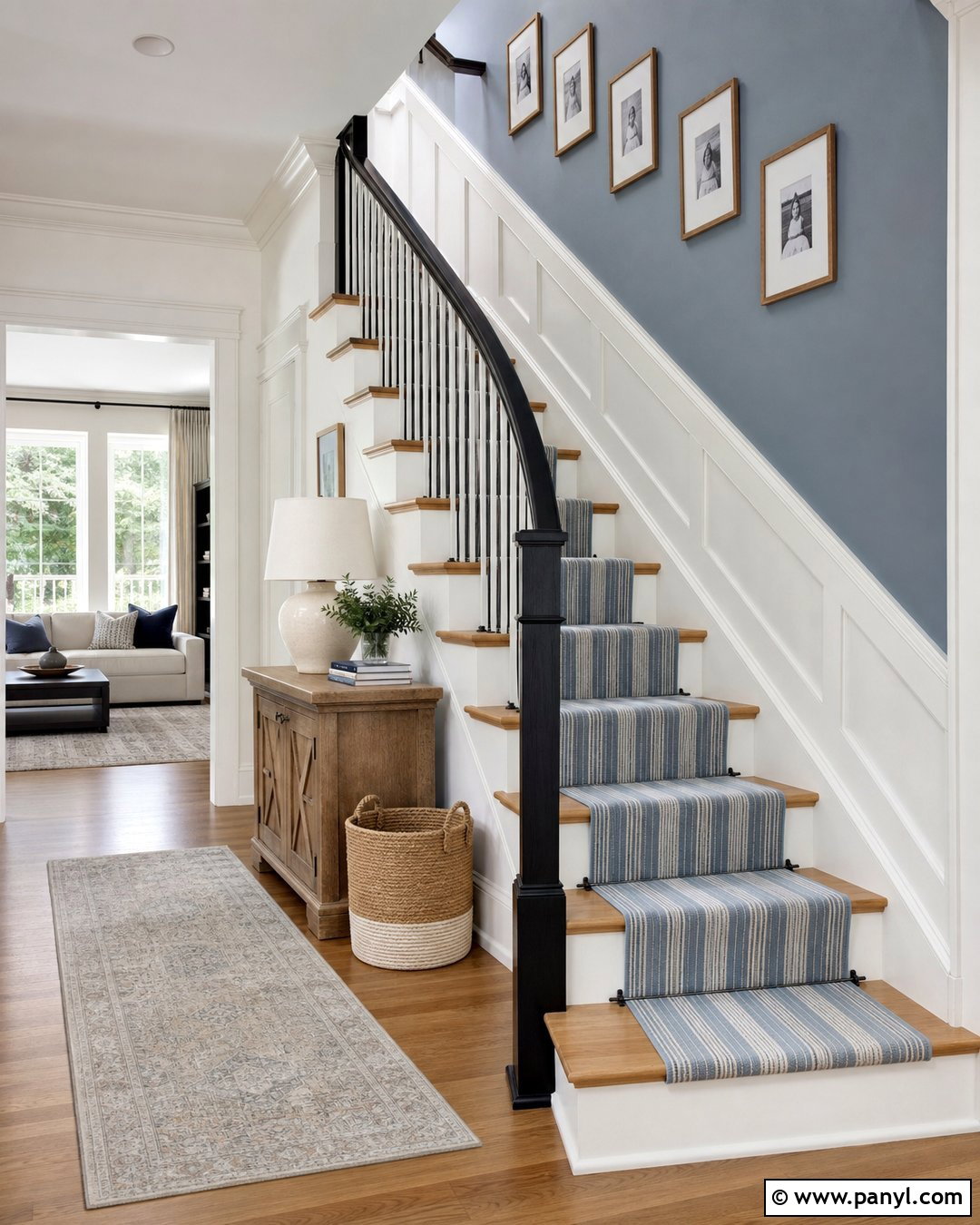 Light Blue Staircase Accent Wall - 35 light blue accent wall ideas