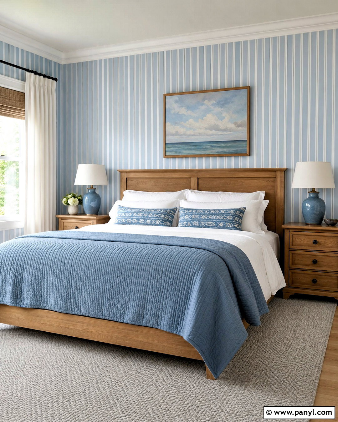 Light Blue Striped Wallpaper Bedroom - 20 light colored wallpaper ideas