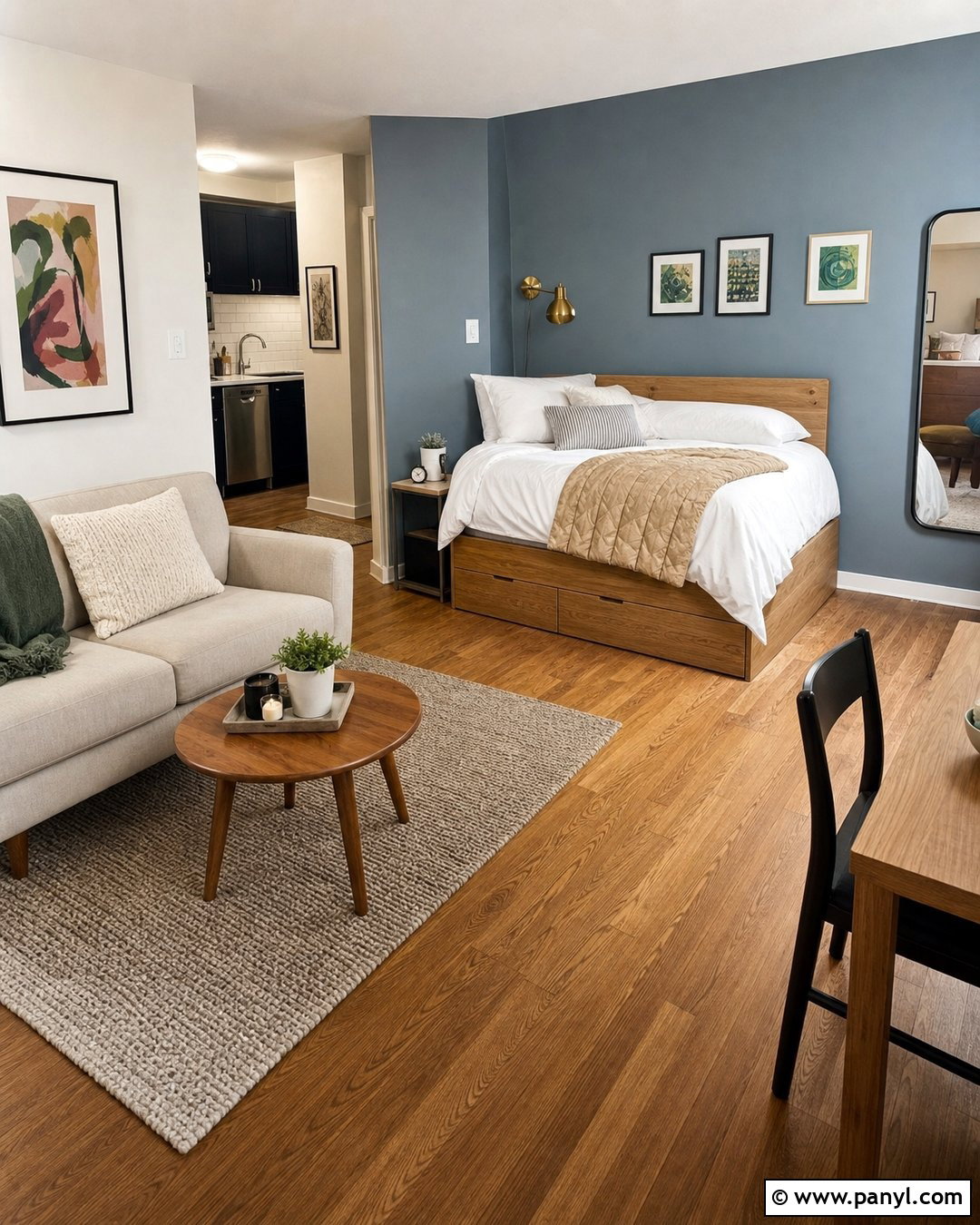 Light Blue Studio Apartment Wall - 35 light blue accent wall ideas