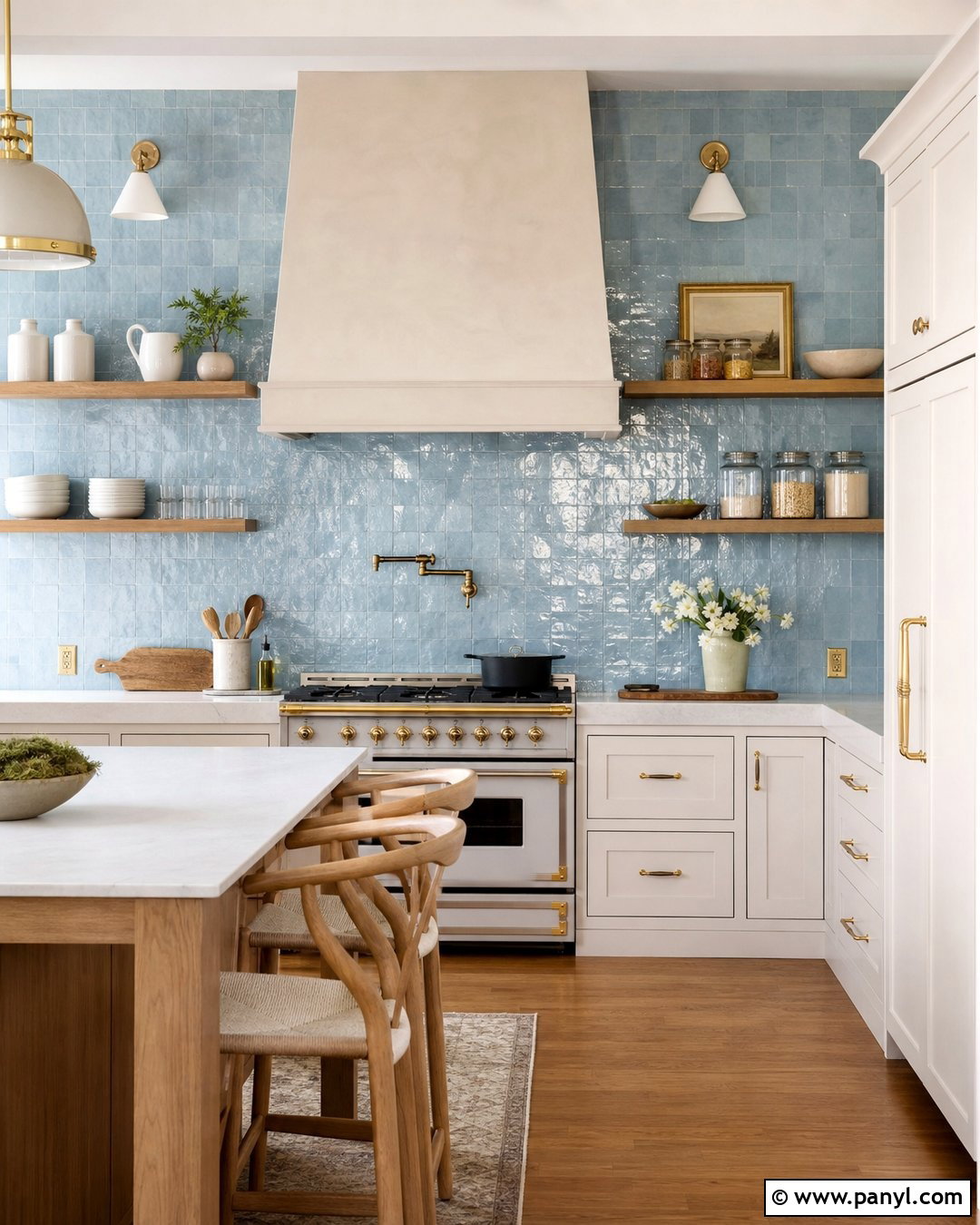 Light Blue Tile Accent Wall - 35 light blue accent wall ideas