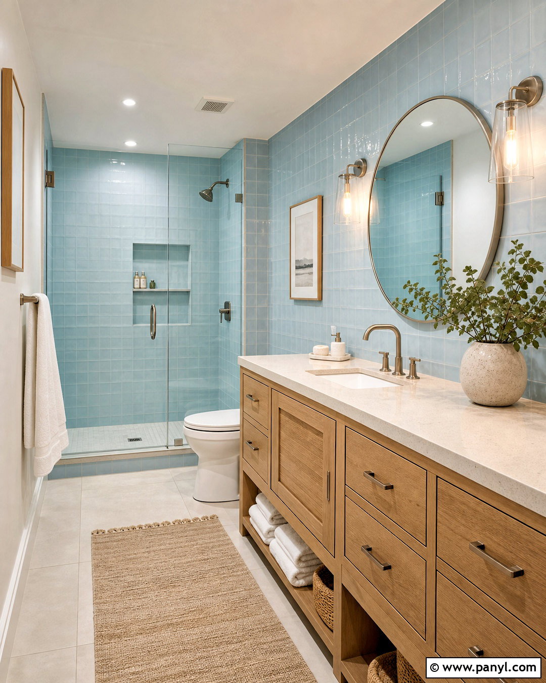 Light Blue Tile Bathroom - 20 bathroom remodel blue ideas