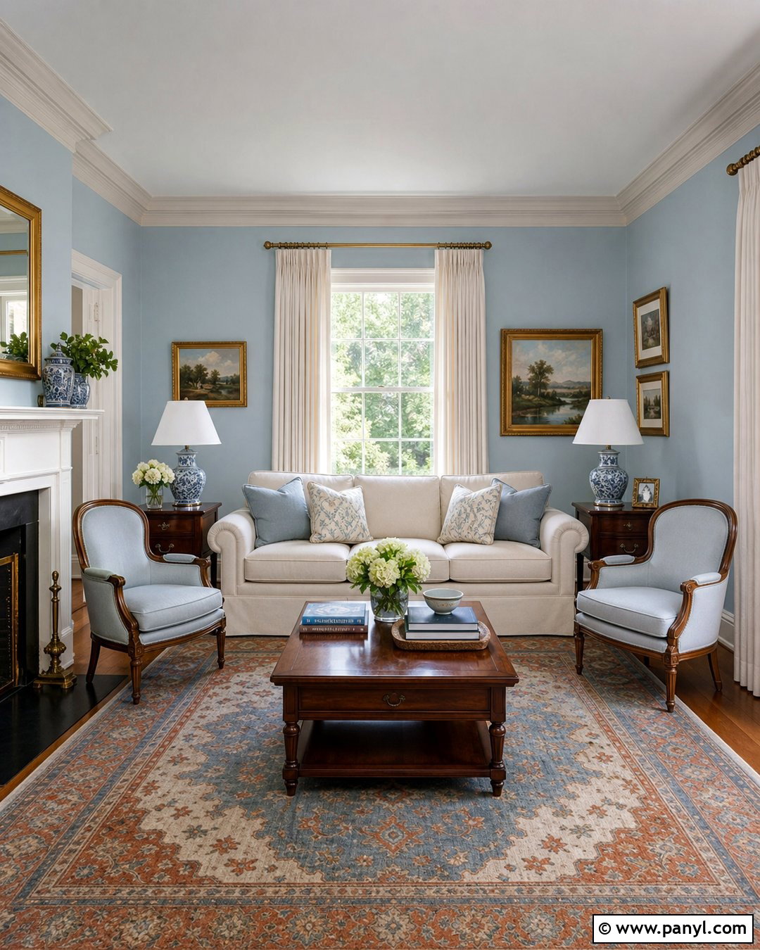 Light Blue Traditional Walls - 35 light blue wall paint ideas
