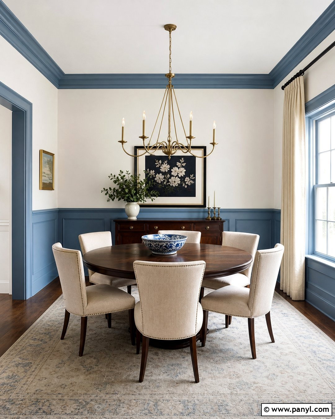 Light Blue Wainscoting Dining Room - 35 Light Blue Wall Color Ideas