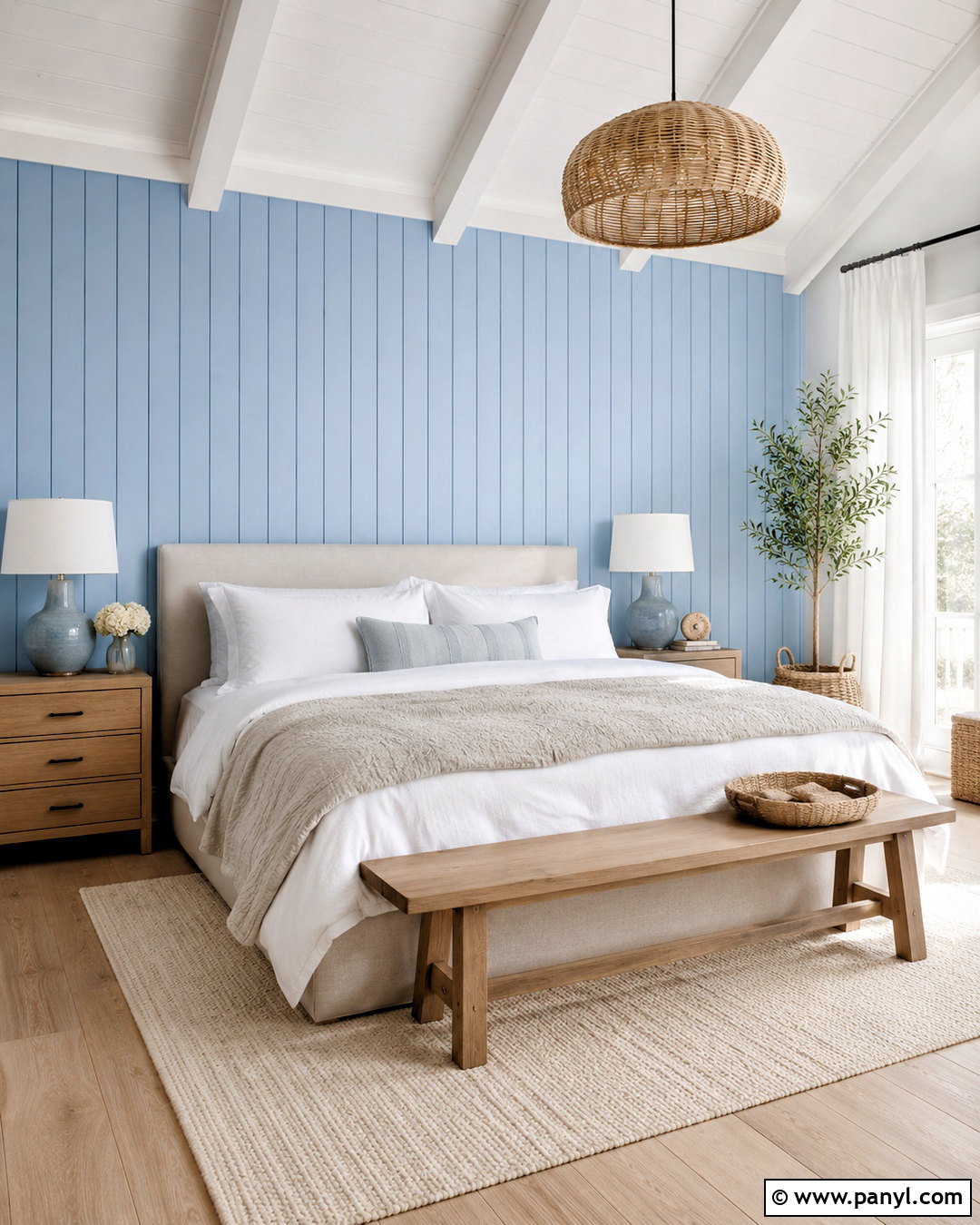 Light Blue Wall Panelling Bedroom - 20 blue wall panelling ideas