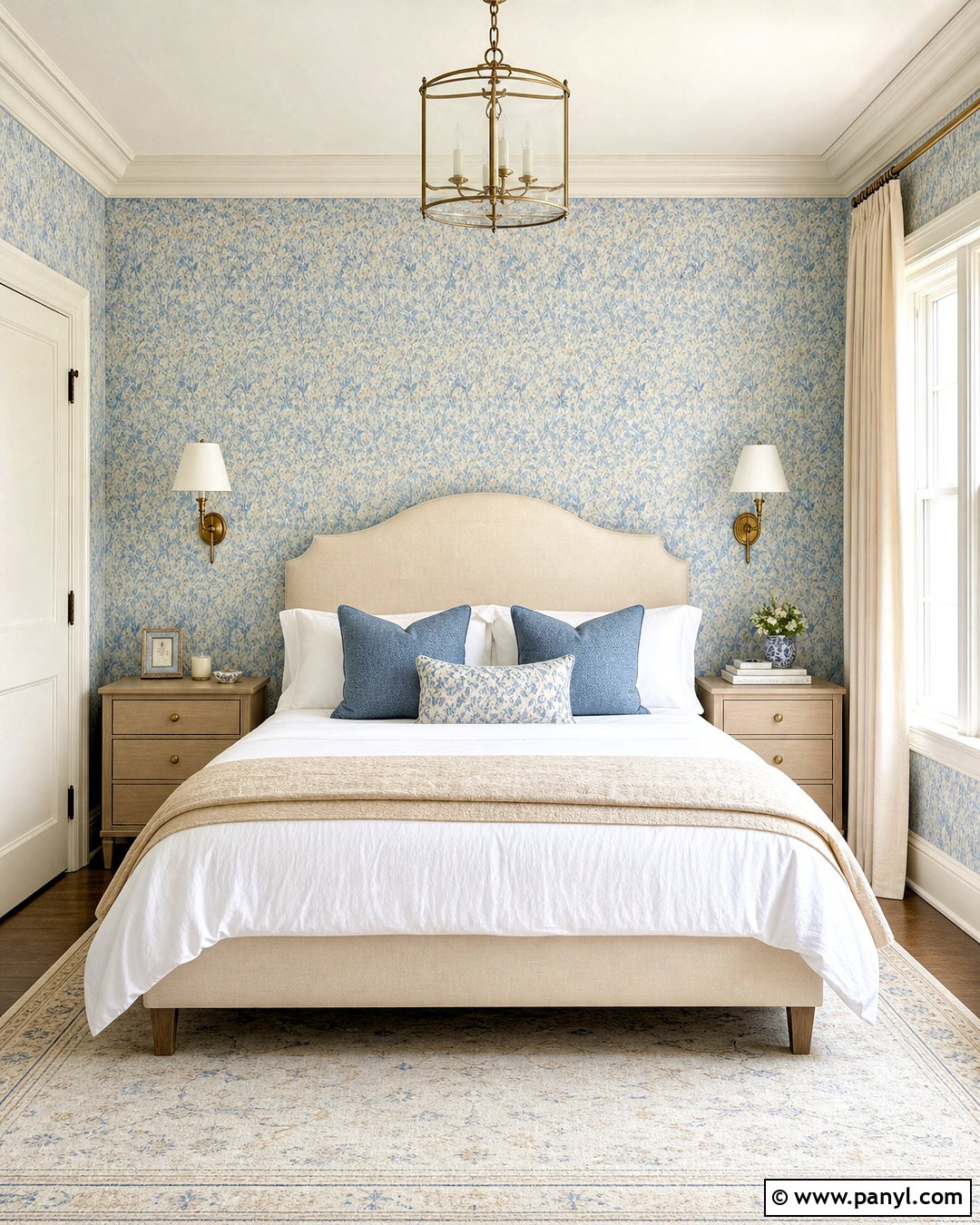 Light Blue Wallpaper Accent Wall - 20 light blue accent wall bedroom ideas
