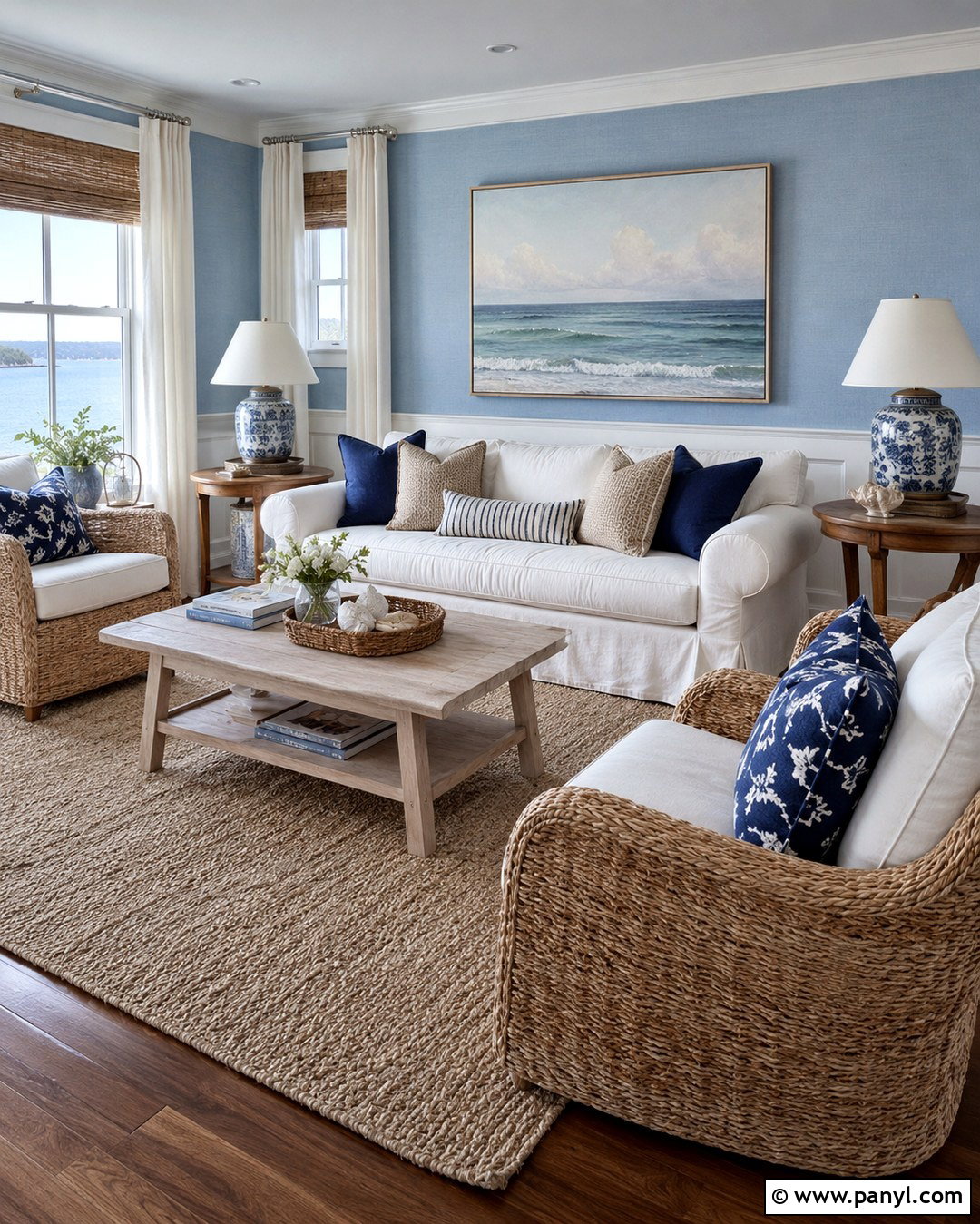 Light Blue Walls For Coastal Living Room - 20 Light Blue Wall Paint Living Room Ideas