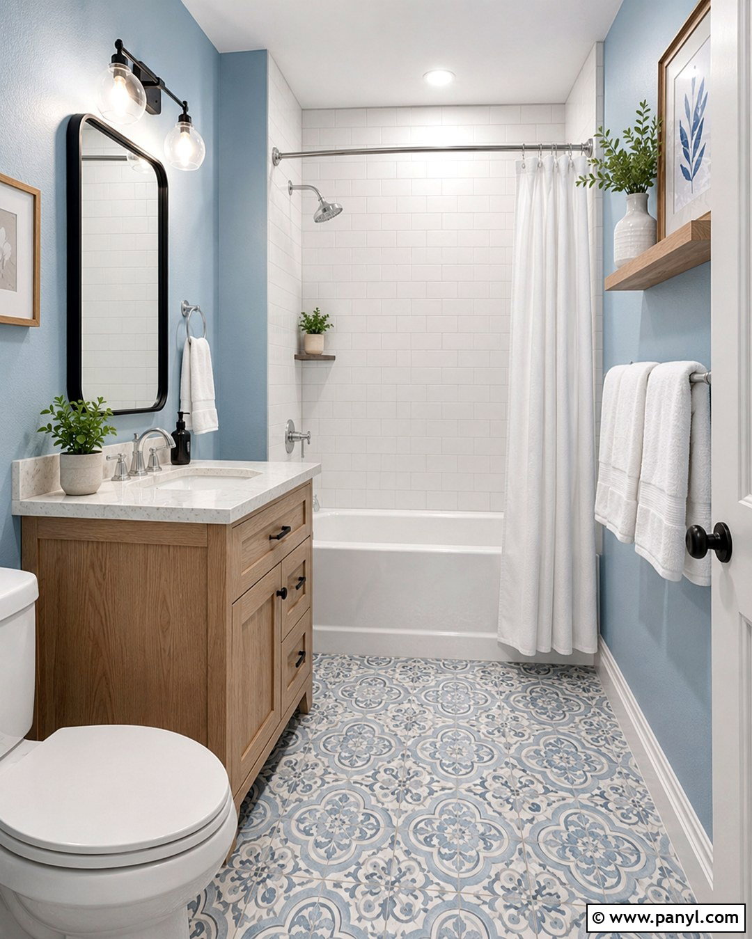 Light Blue Walls In A Small Bathroom - 20 Decorating With Light Blue Walls