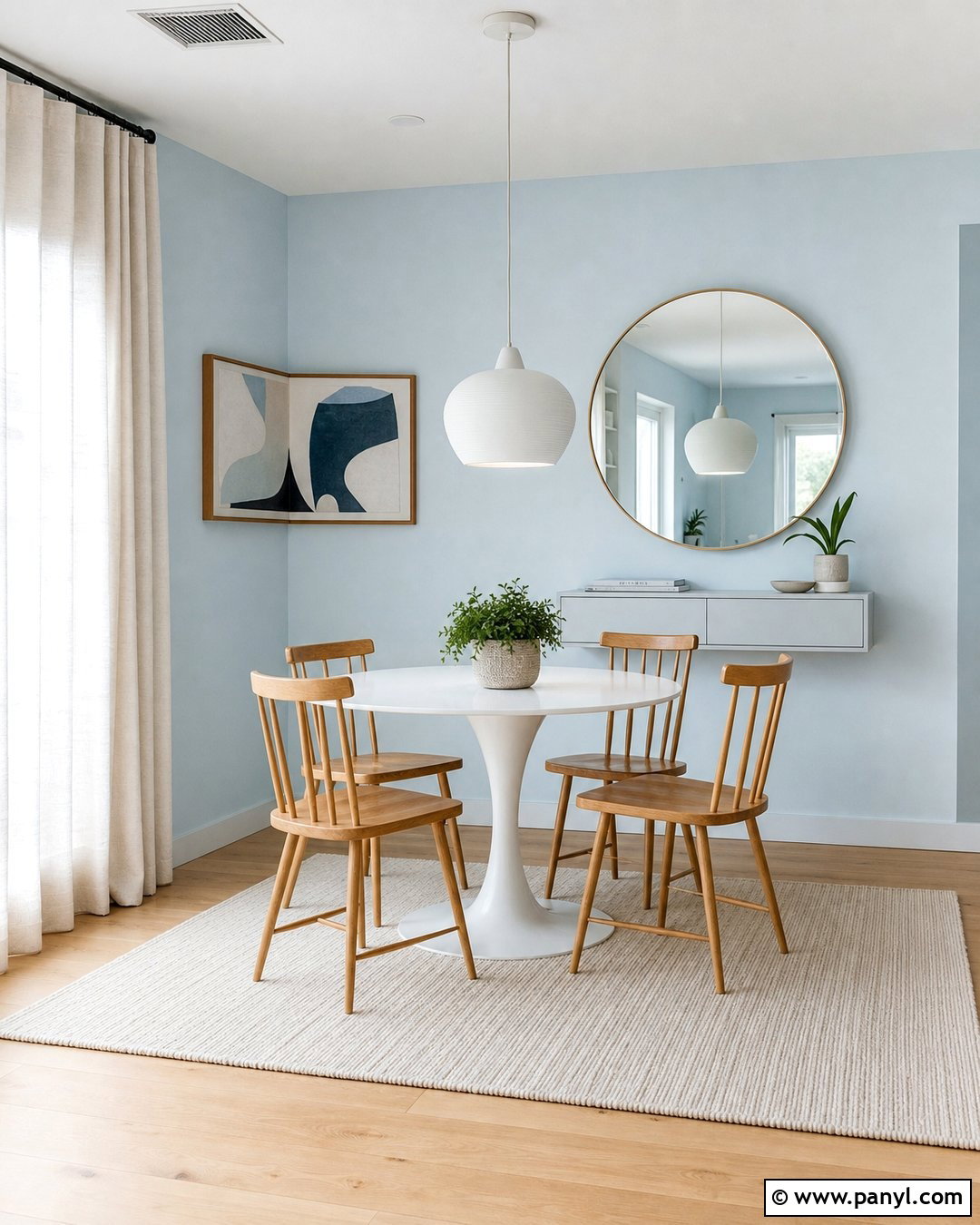 Light Blue Walls In Small Dining Area - 20 Light Blue Wall Dining Area Ideas