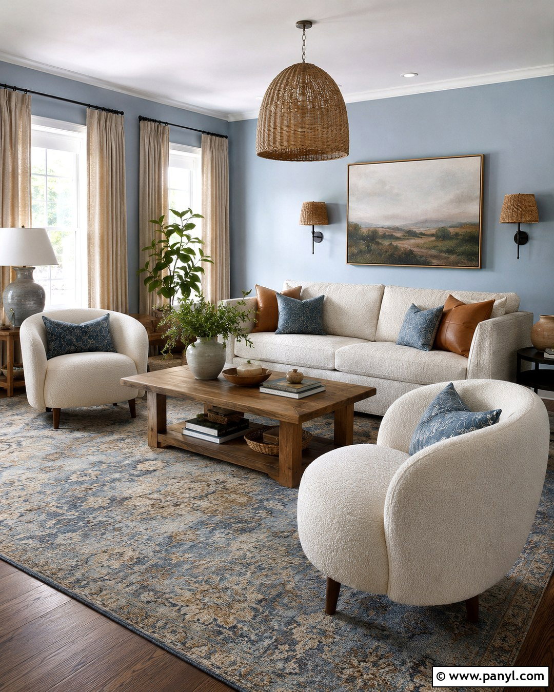 Light Blue Walls With Beige Sofa - 20 Light Blue Wall Paint Living Room Ideas