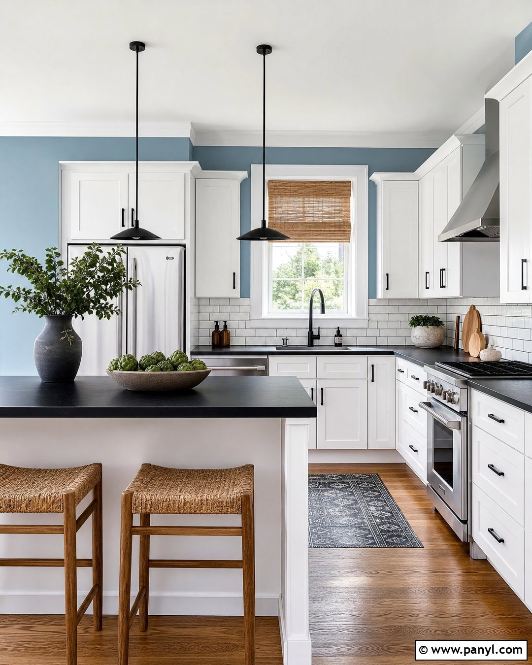 Light Blue Walls With Black Countertops - 20 Light Blue Walls White Cabinets
