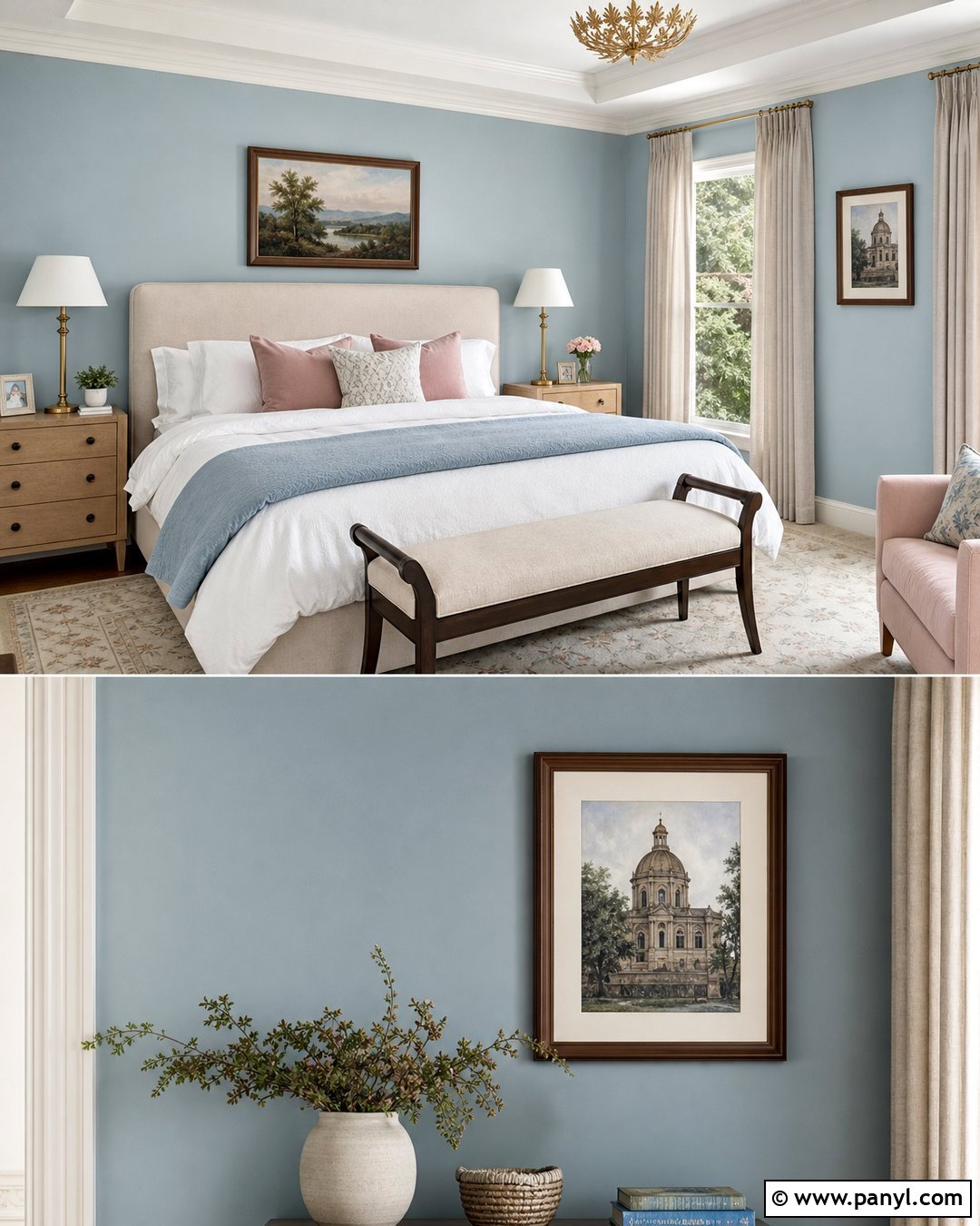Light Blue Walls With Blush Pink - 50 light blue walls
