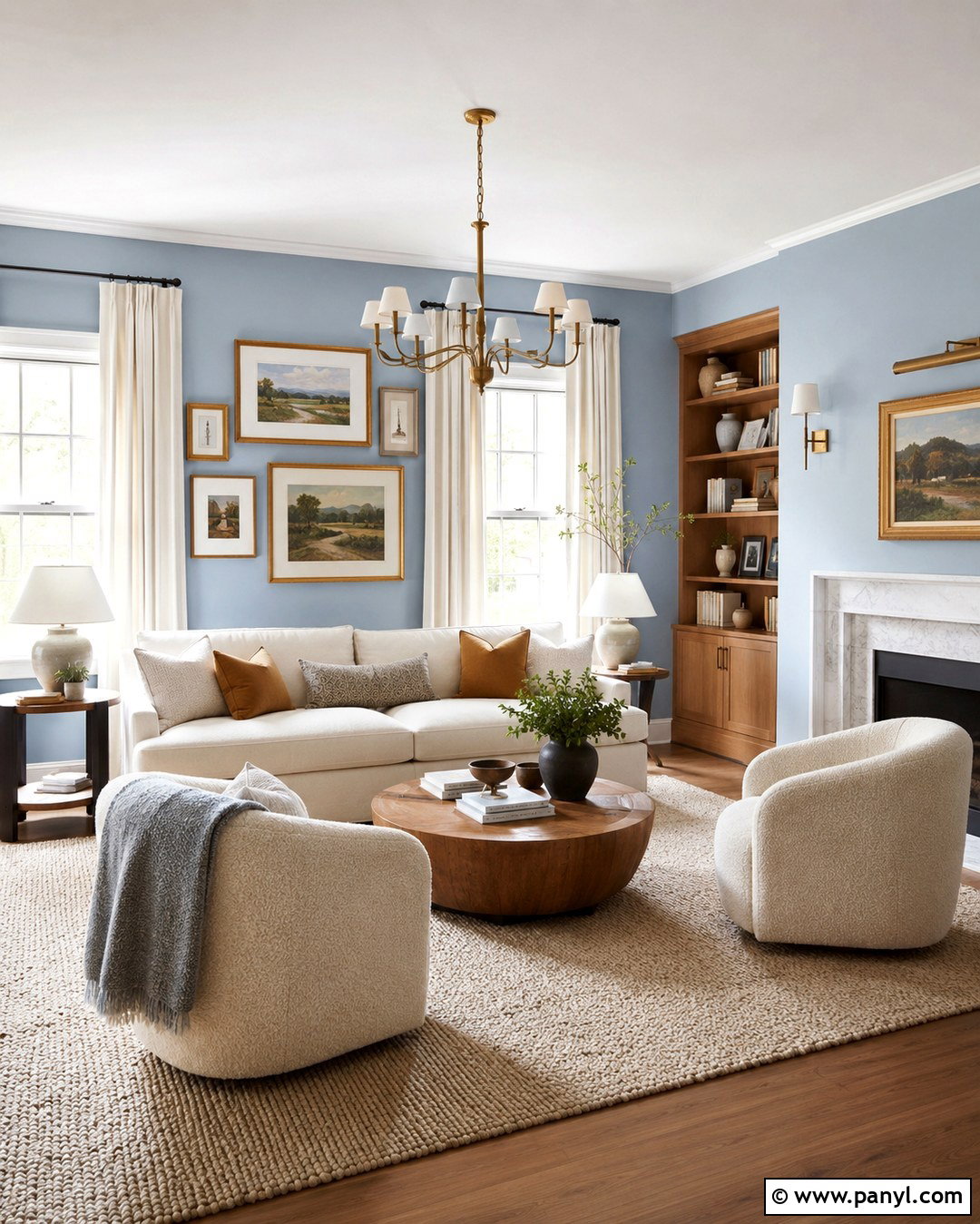 Light Blue Walls With Cream Decor - 20 Decorating With Light Blue Walls