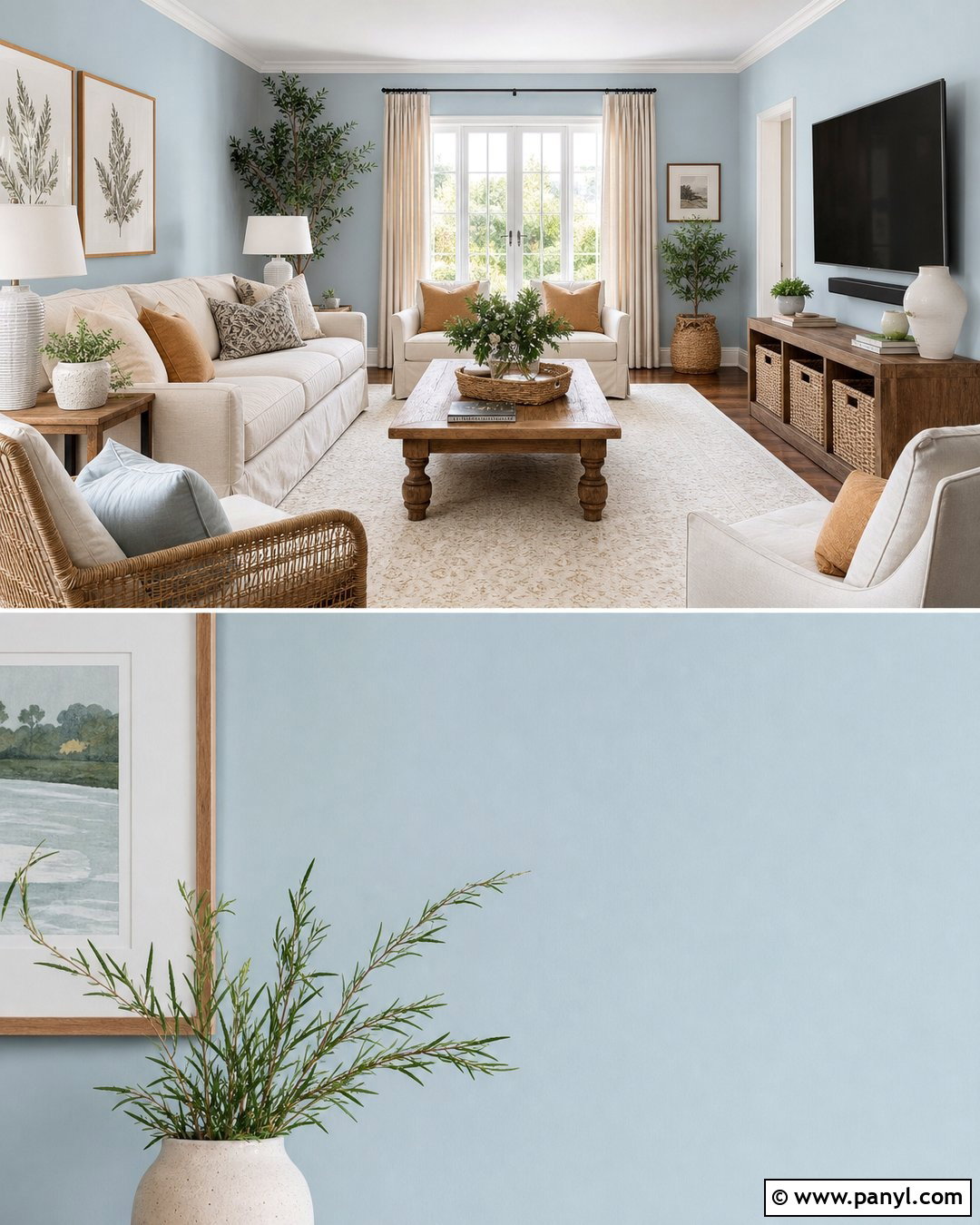 Light Blue Walls With Cream Furniture - 50 light blue walls