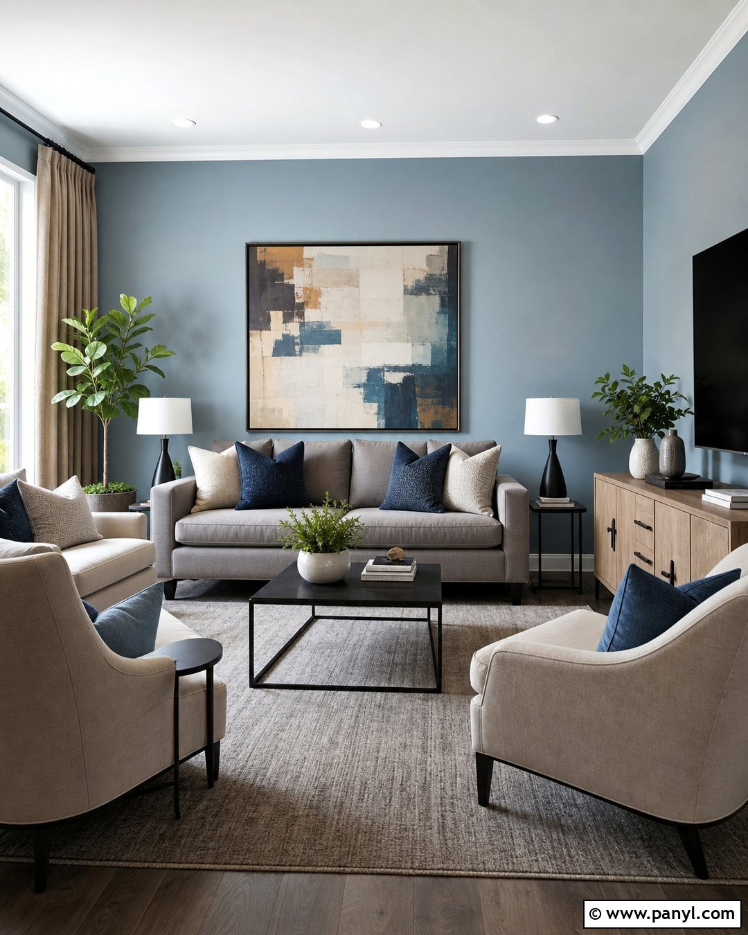 Light Blue Walls With Gray Furniture - 50 light blue walls