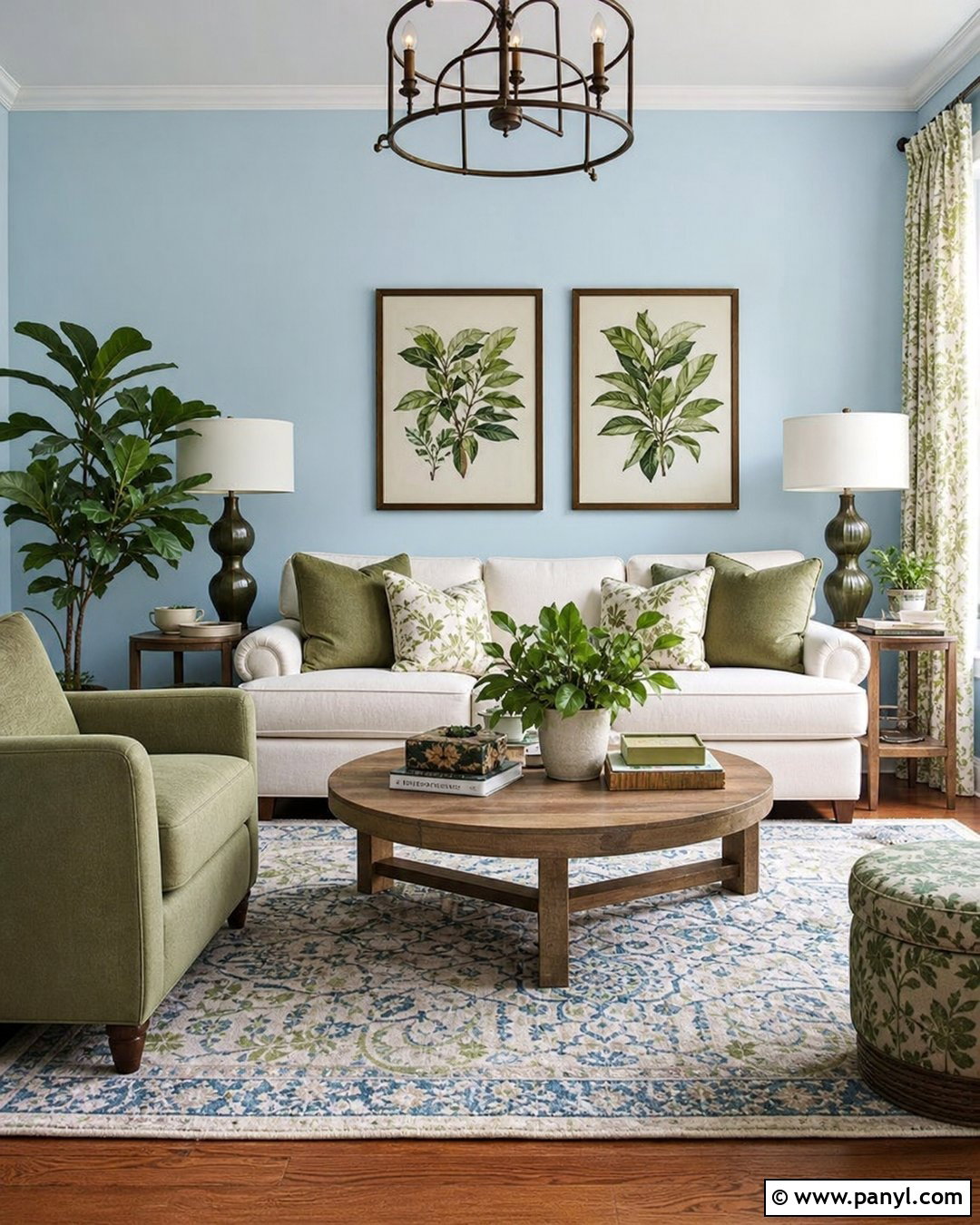 Light Blue Walls With Green Accents - 35 light blue wall paint ideas