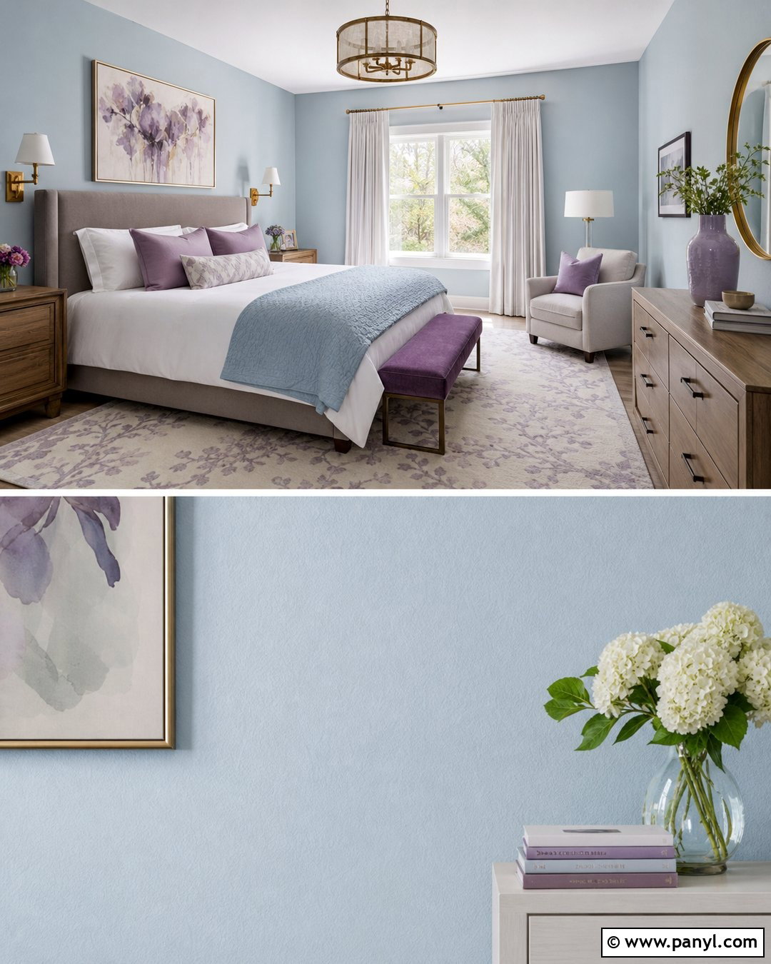 Light Blue Walls With Lavender - 50 light blue walls