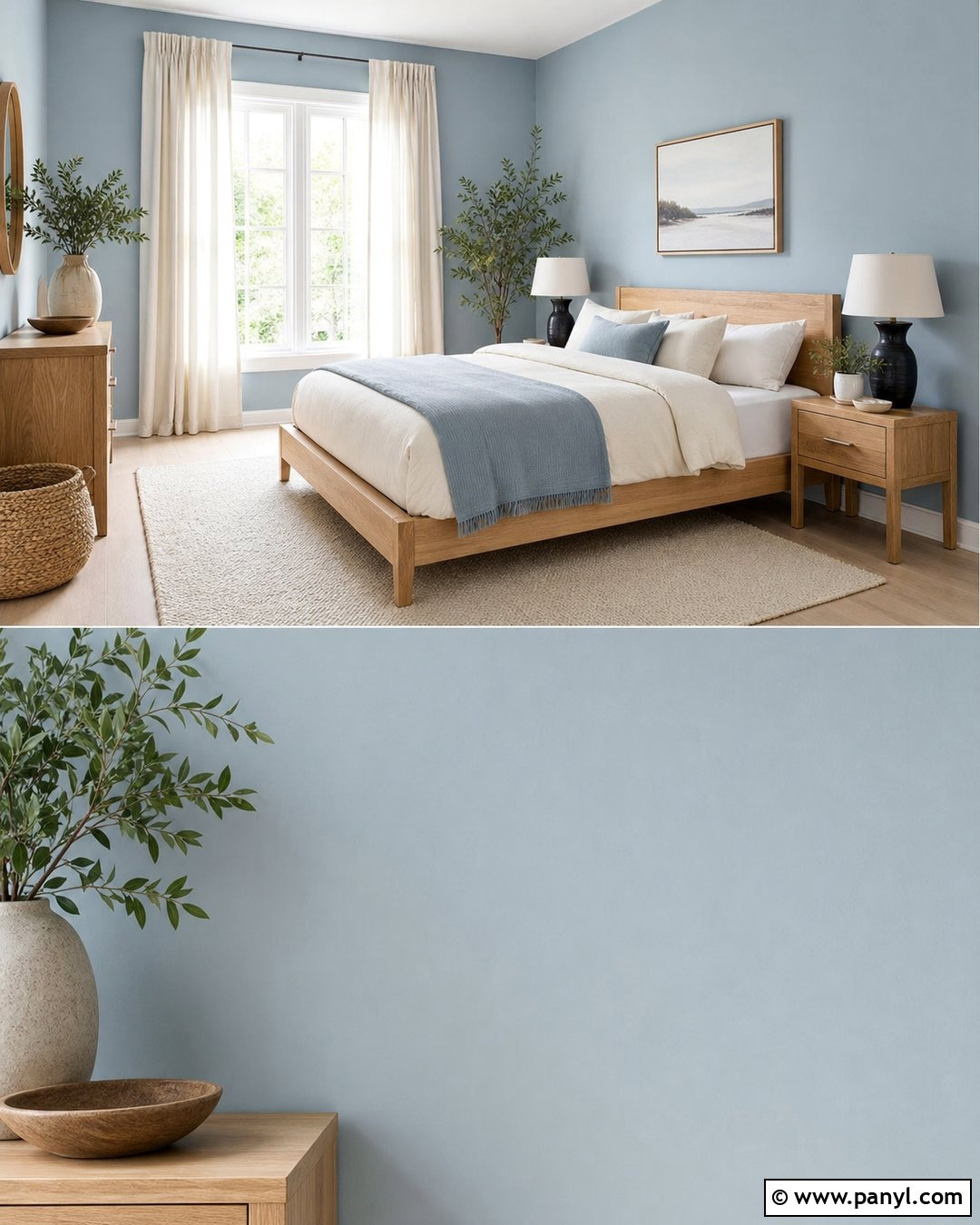 Light Blue Walls With Light Oak Furniture - 50 light blue walls