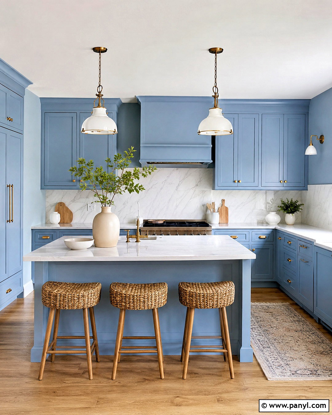 Light Blue Walls With Matching Blue Cabinets - 40 light blue kitchen walls
