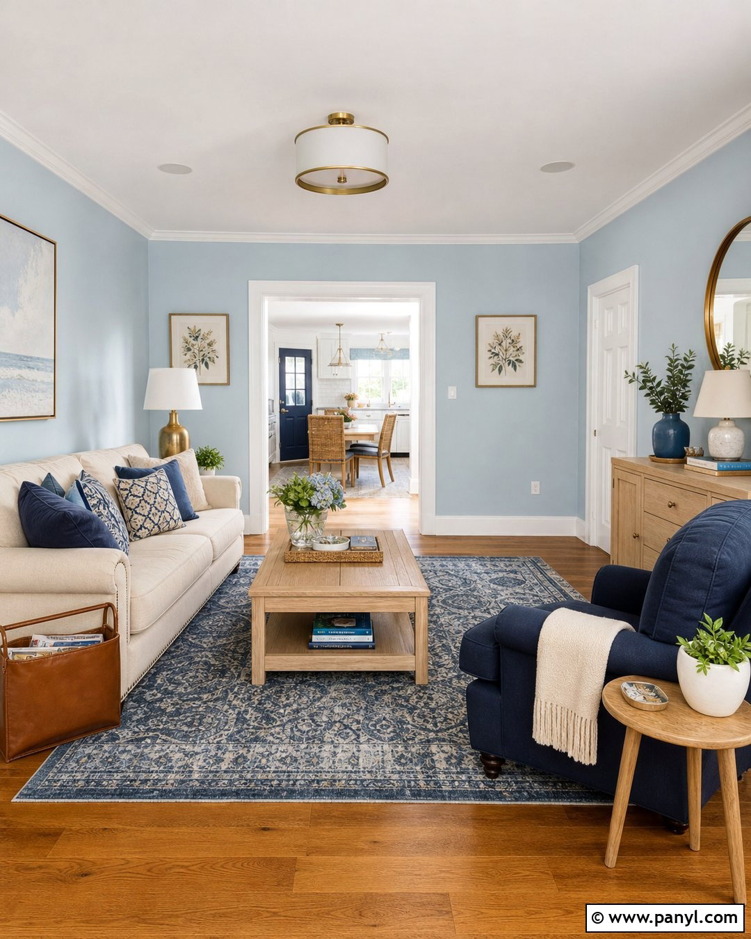 Light Blue Walls With Navy Accents - 35 light blue wall paint ideas