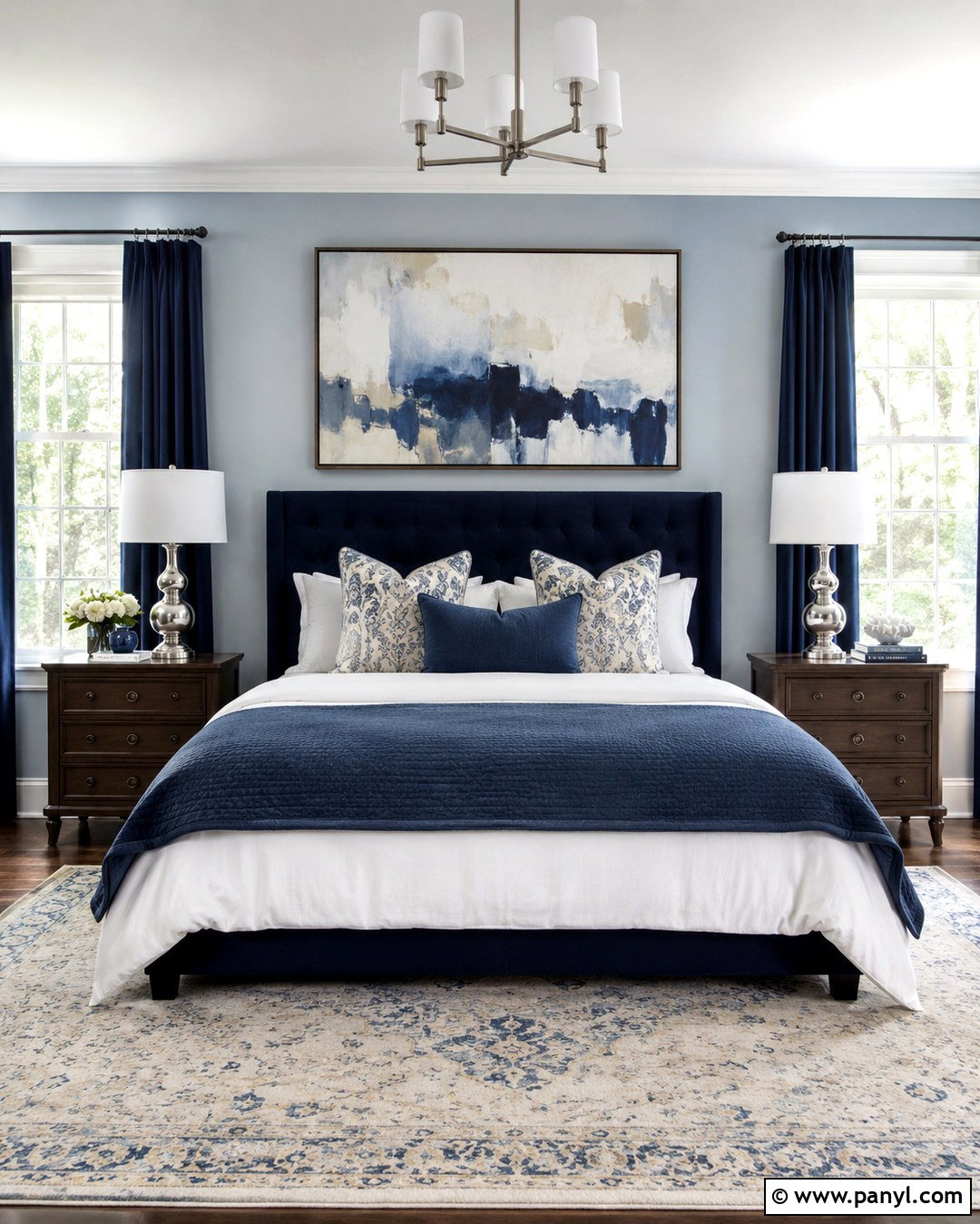 Light Blue Walls With Navy Accents - 20 Decorating With Light Blue Walls