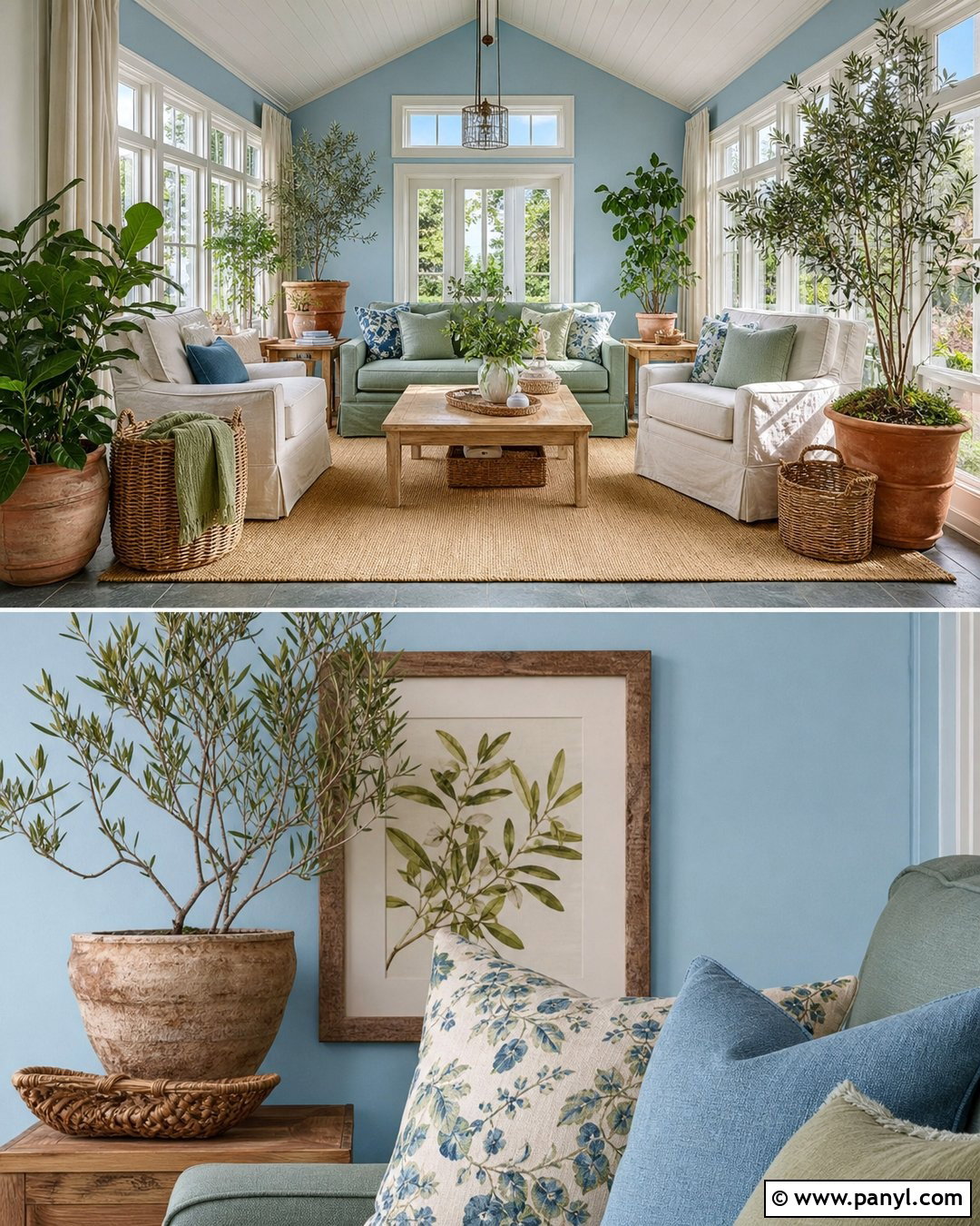 Light Blue Walls With Sage Green - 50 light blue walls