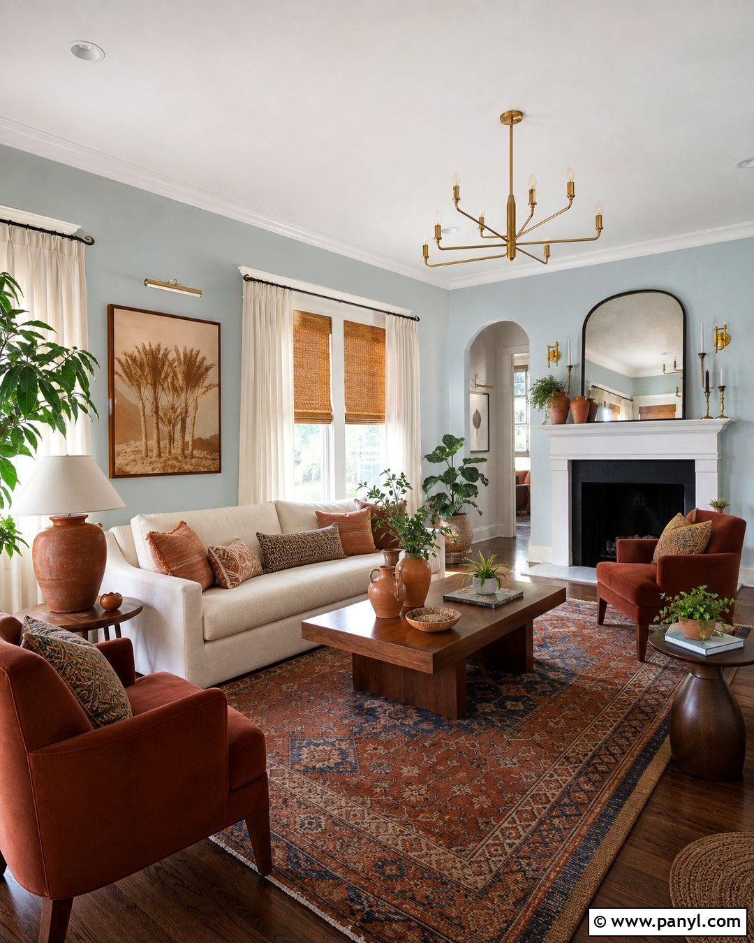 Light Blue Walls With Terracotta - 50 light blue walls