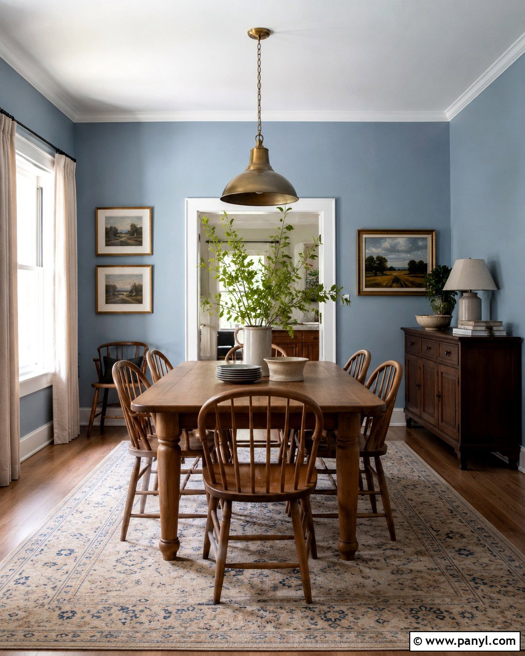 Light Blue Walls With Warm Wood - 20 Decorating With Light Blue Walls