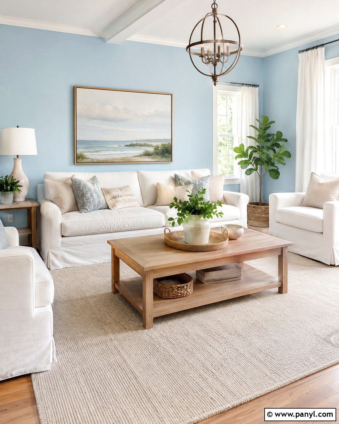 Light Blue Walls With White Furniture - 20 Light Blue Wall Paint Living Room Ideas