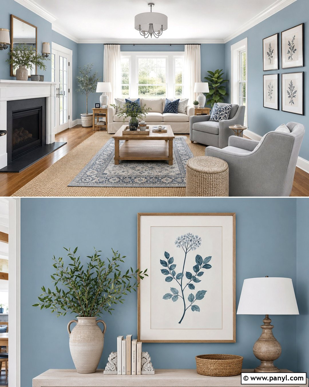 Light Blue Walls With White Trim - 50 light blue walls