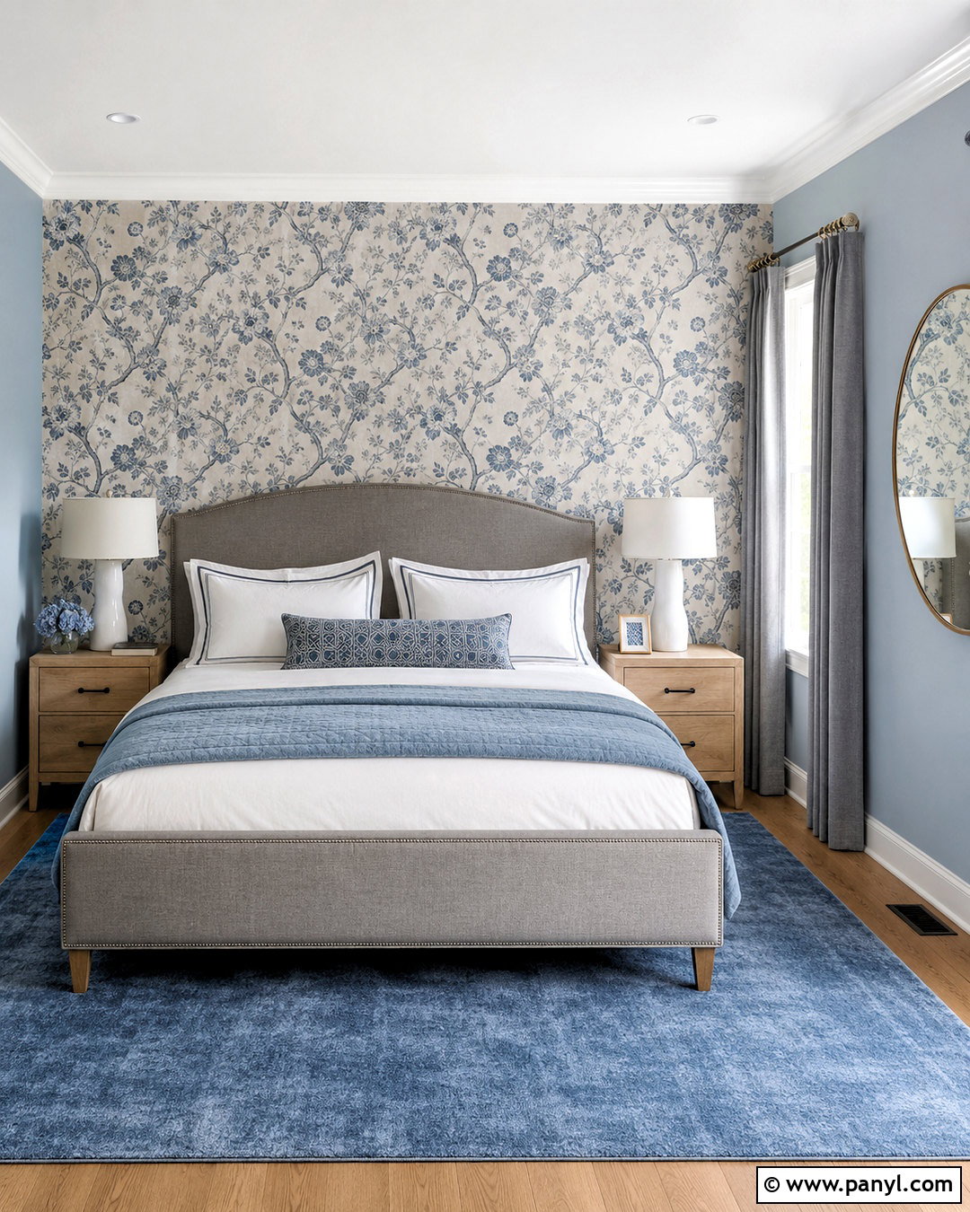 Light Blue and Gray Wallpaper Bedroom - 20 light blue and gray bedroom ideas
