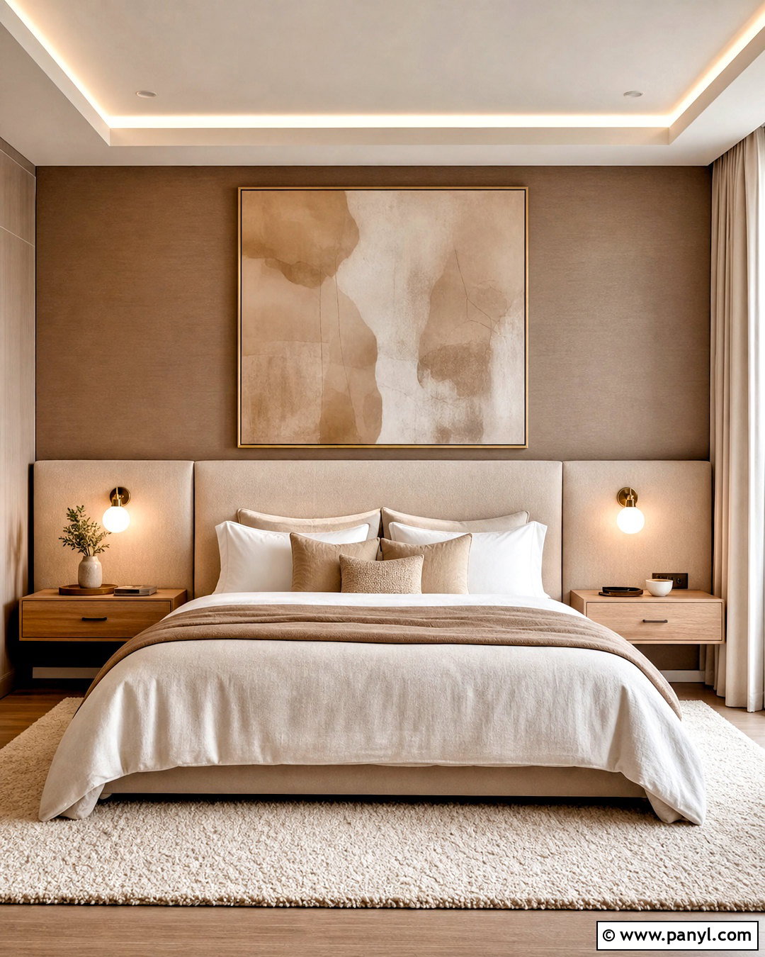 Light Brown Bedroom Walls With A Beige Headboard - 20 light brown bedroom walls