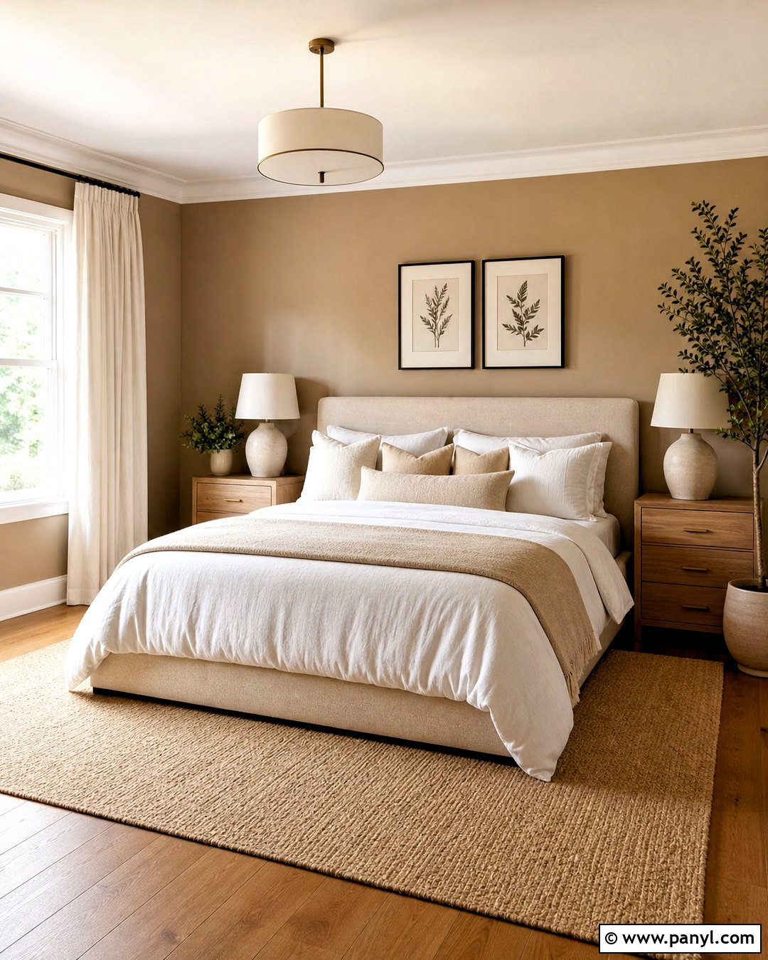 Light Brown Bedroom Walls With White Bedding - 20 light brown bedroom walls