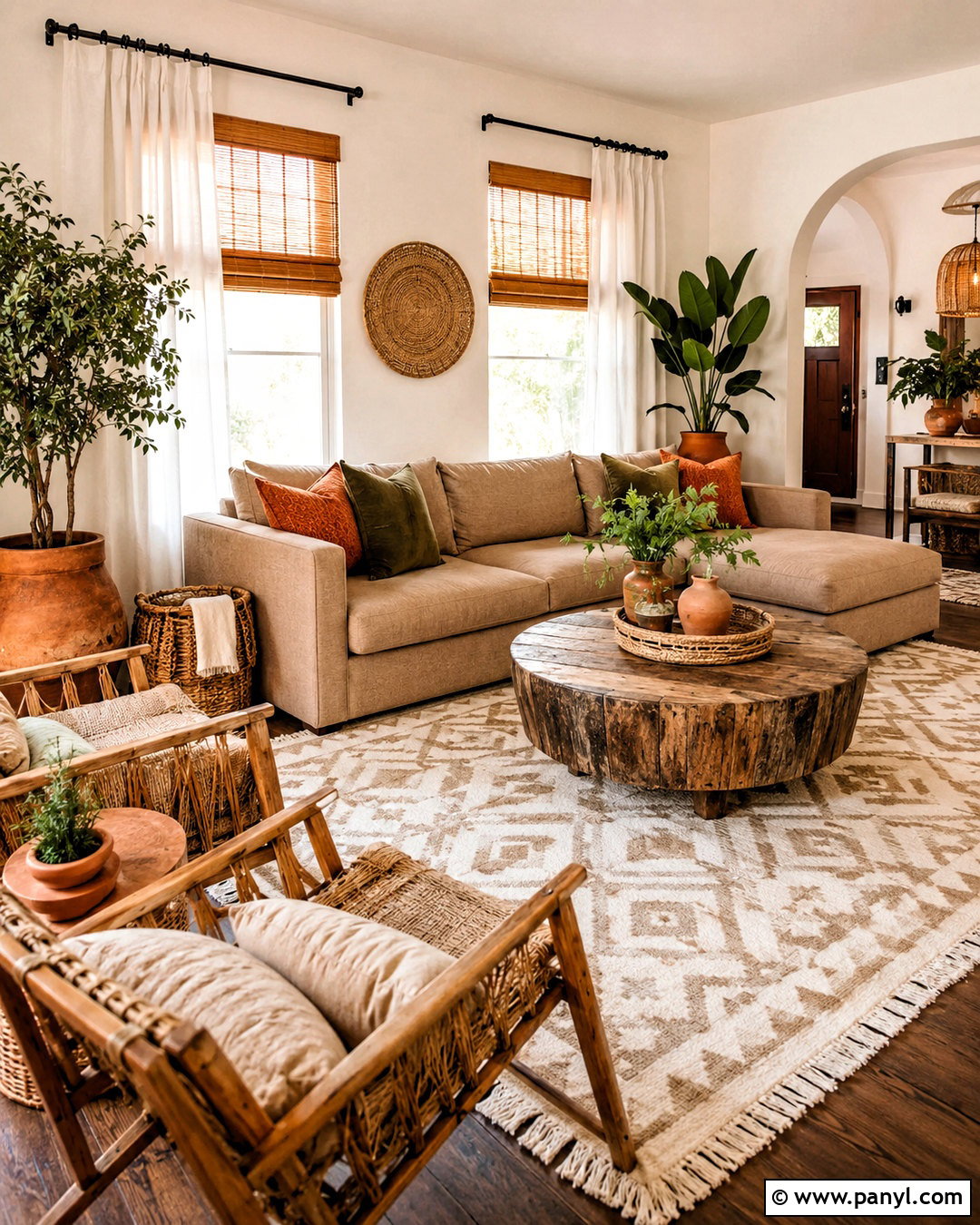 Light Brown Boho Living Room - 20 light brown living room ideas
