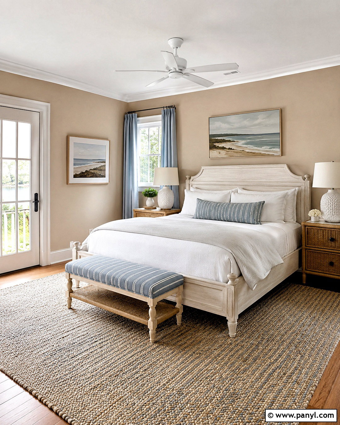 Light Brown Coastal Bedroom - 20 light brown wall ideas
