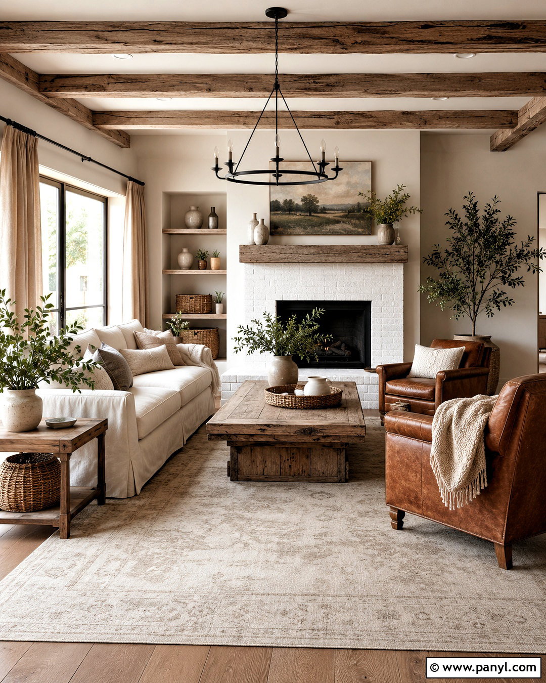 Light Brown Farmhouse Living Room - 20 light brown living room ideas