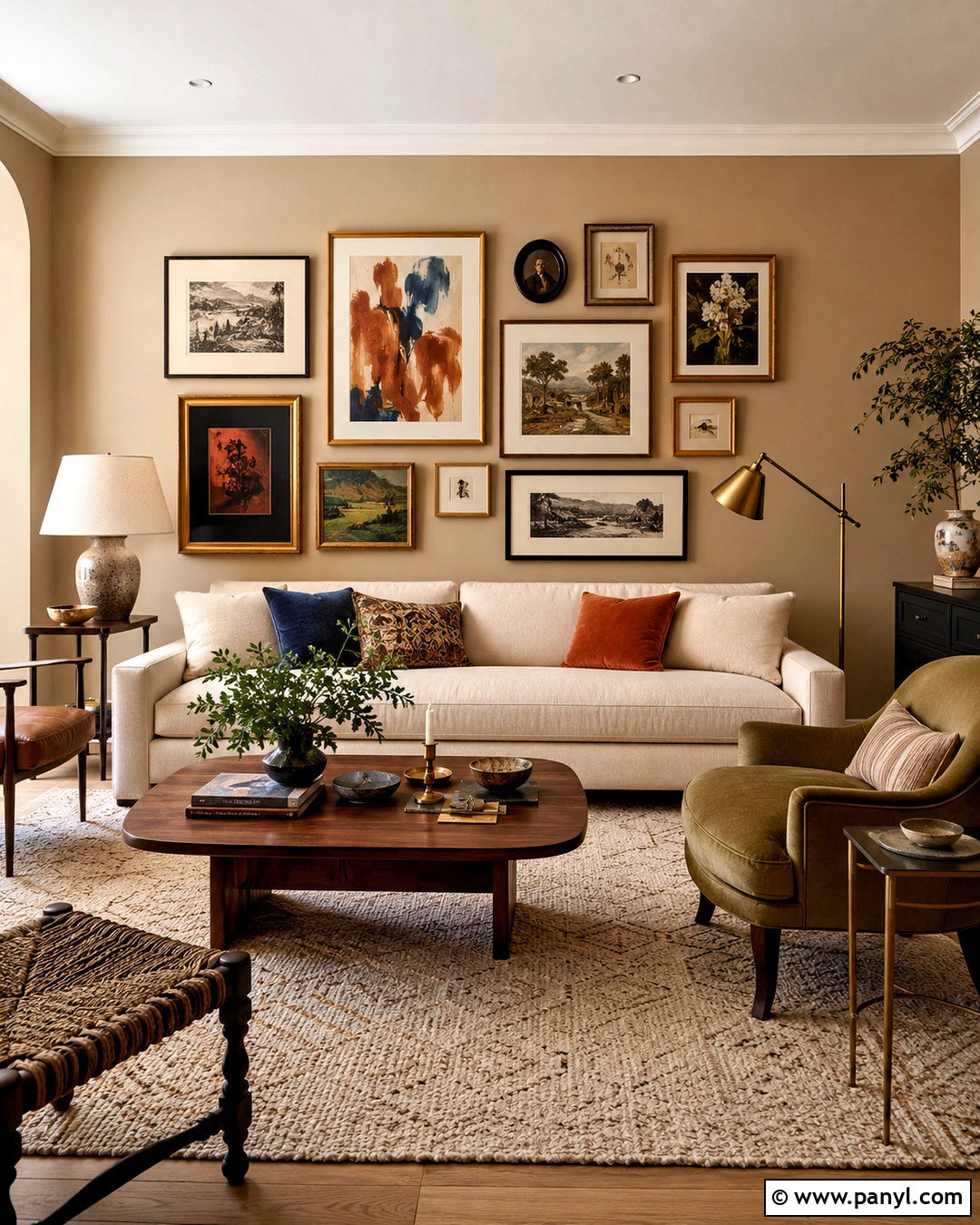 Light Brown Gallery Wall Living Room - 20 light brown wall ideas