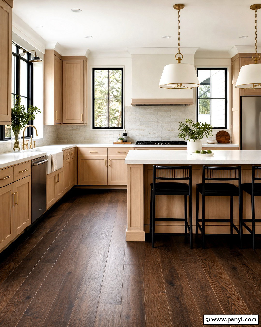 Light Brown Kitchen With Dark Wood Floors - 20 light brown kitchen ideas