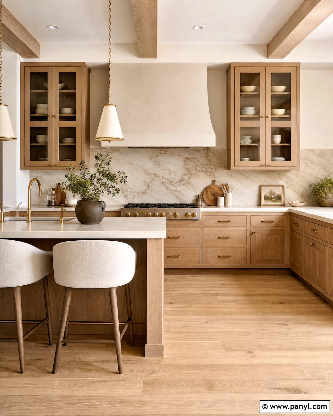 Light Brown Kitchen With Marble Backsplash - 20 light brown kitchen ideas