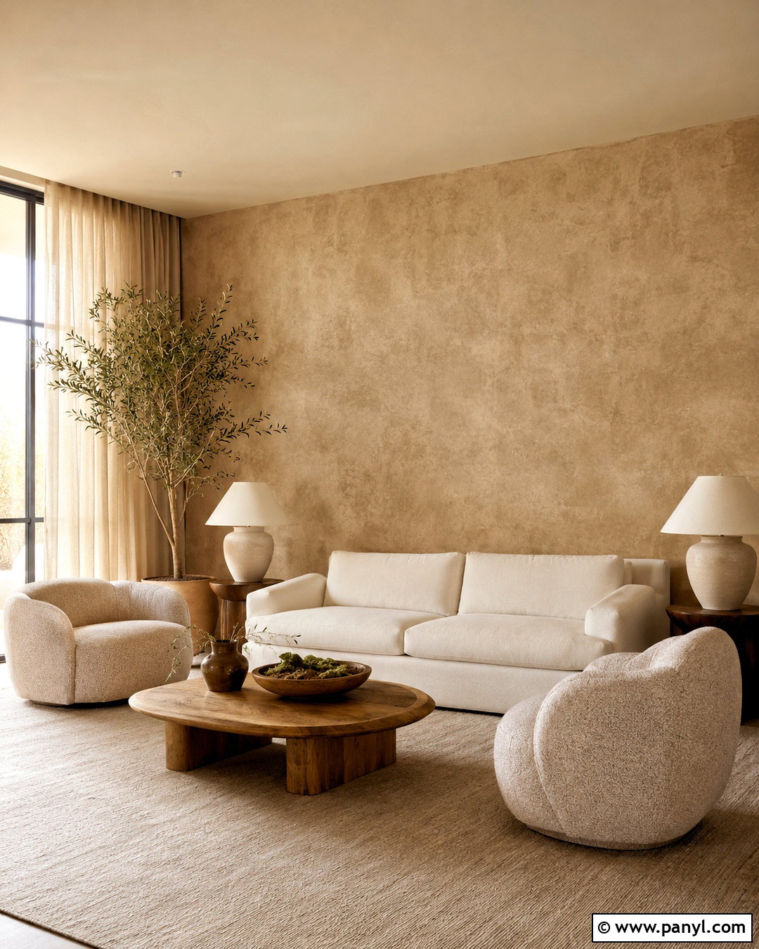 Light Brown Limewash Living Room - 20 light brown wall ideas