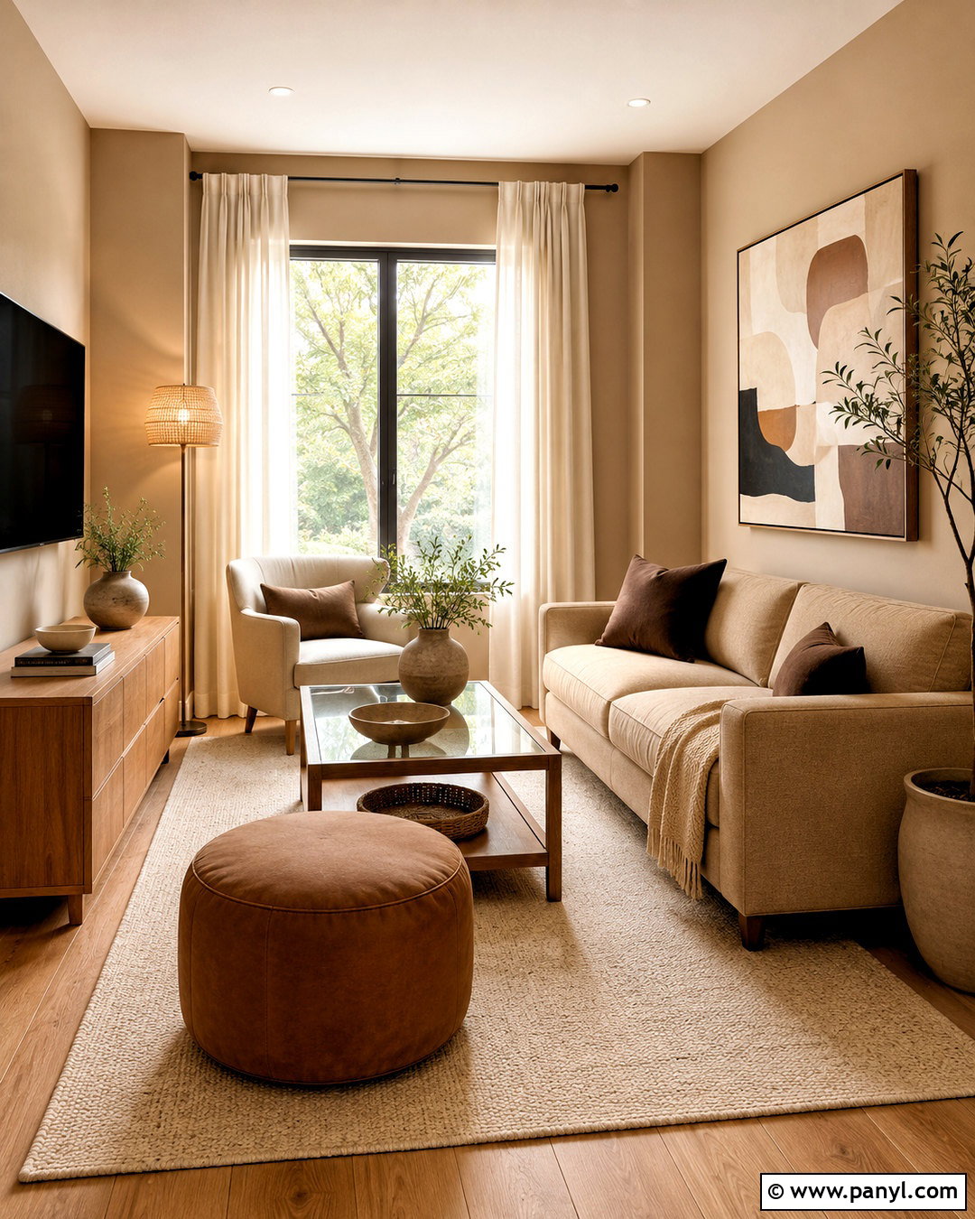 Light Brown Living Room - 20 brown tones living room ideas