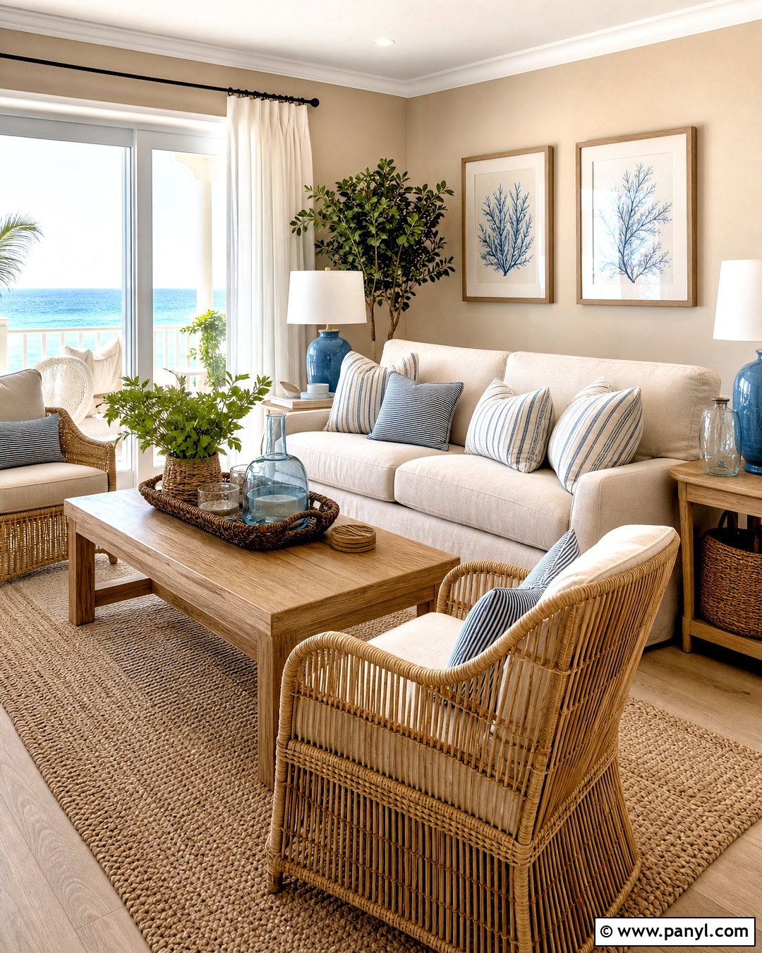 Light Brown Living Room Walls With Coastal Decor - 20 light brown living room walls