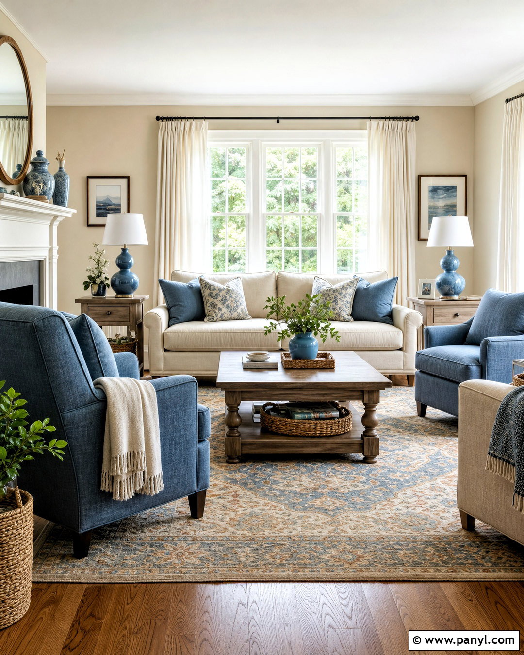 Light Brown Living Room Walls With Dusty Blue - 20 light brown living room walls