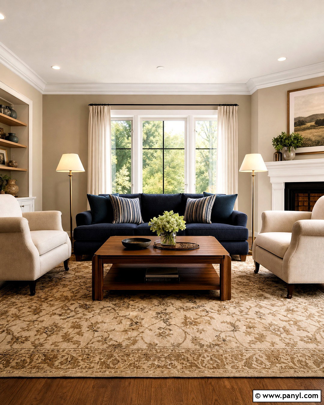 Light Brown Living Room Walls With Navy Sofa - 20 light brown living room walls