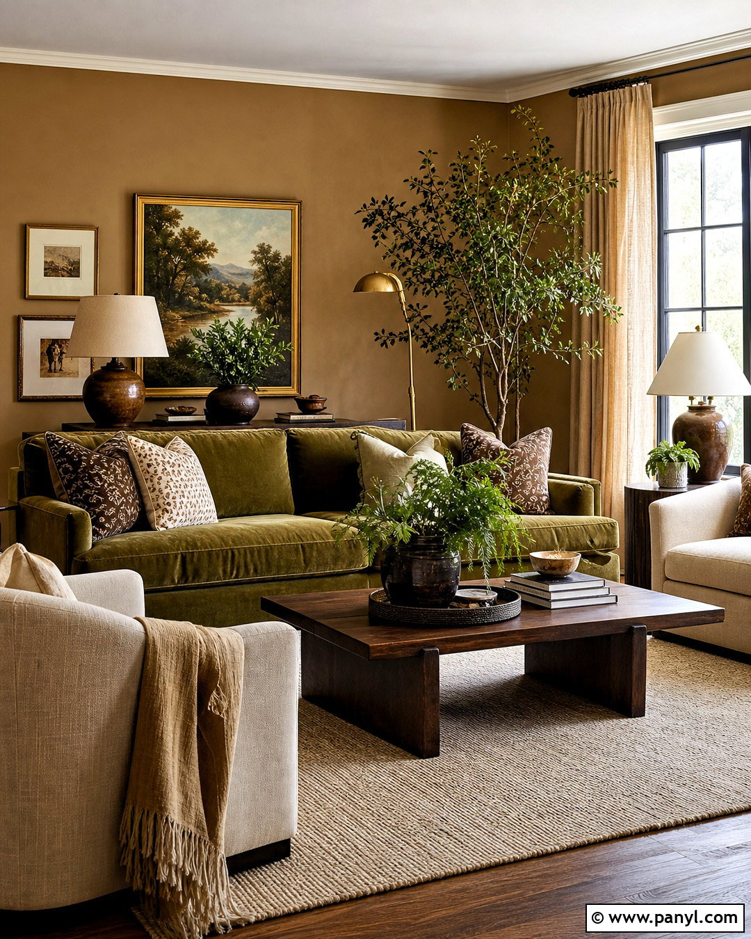 Light Brown Living Room Walls With Olive Green Sofa - 20 light brown living room walls