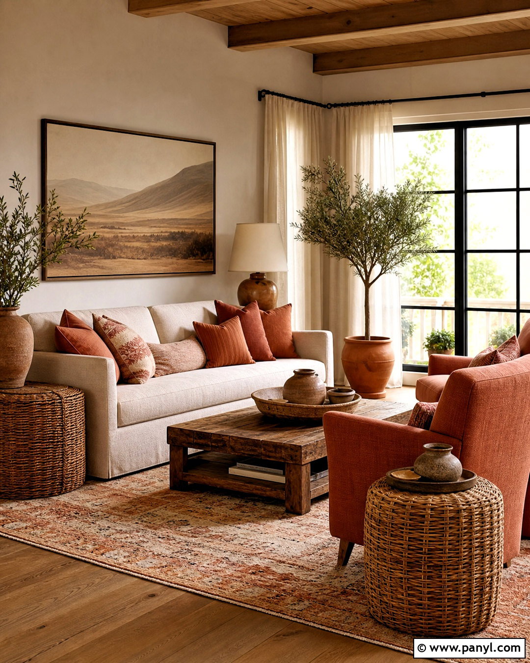 Light Brown Living Room Walls With Terracotta Decor - 20 light brown living room walls